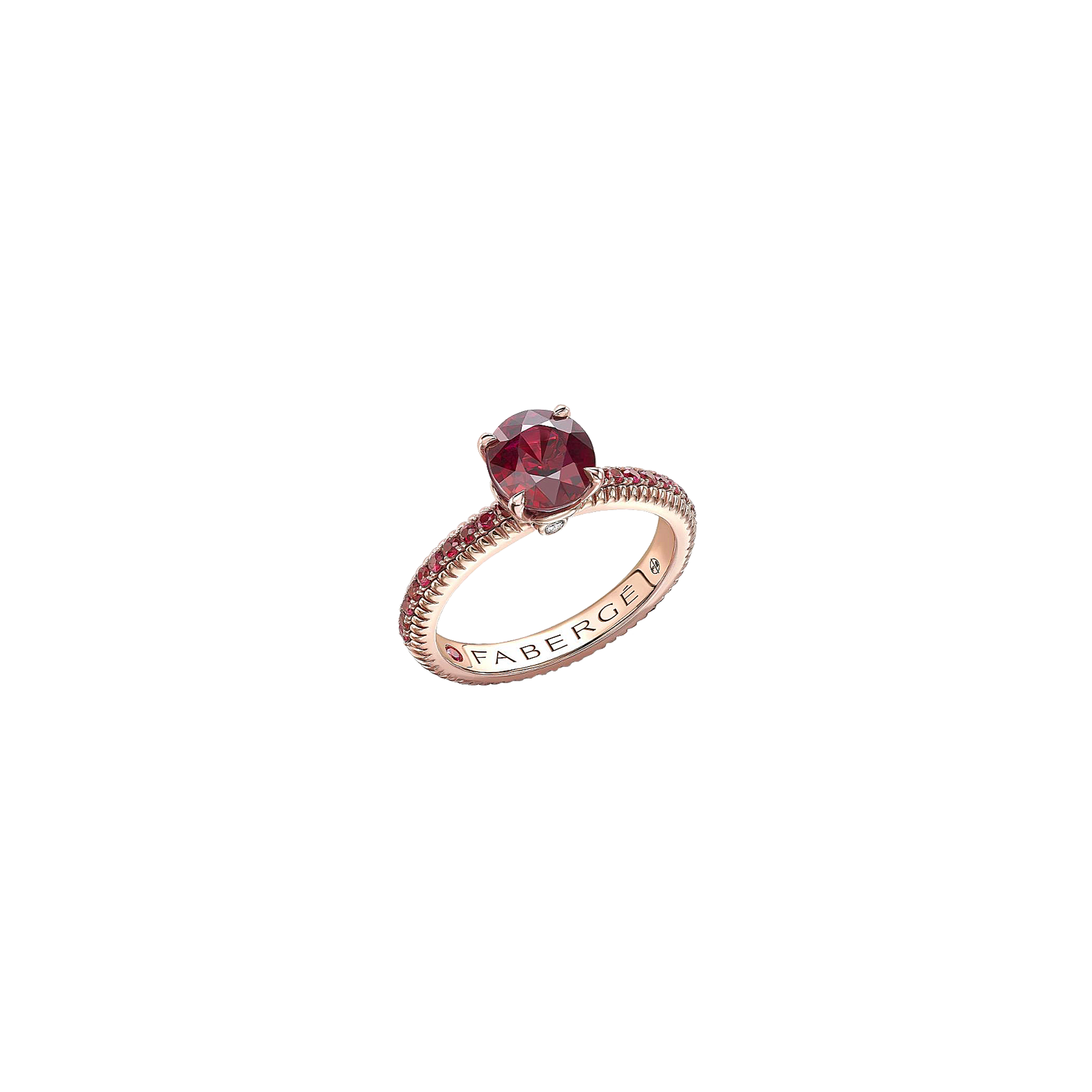 ANELLO COLOURS OF LOVE IN ORO ROSA CON RUBINI - 831RG3544