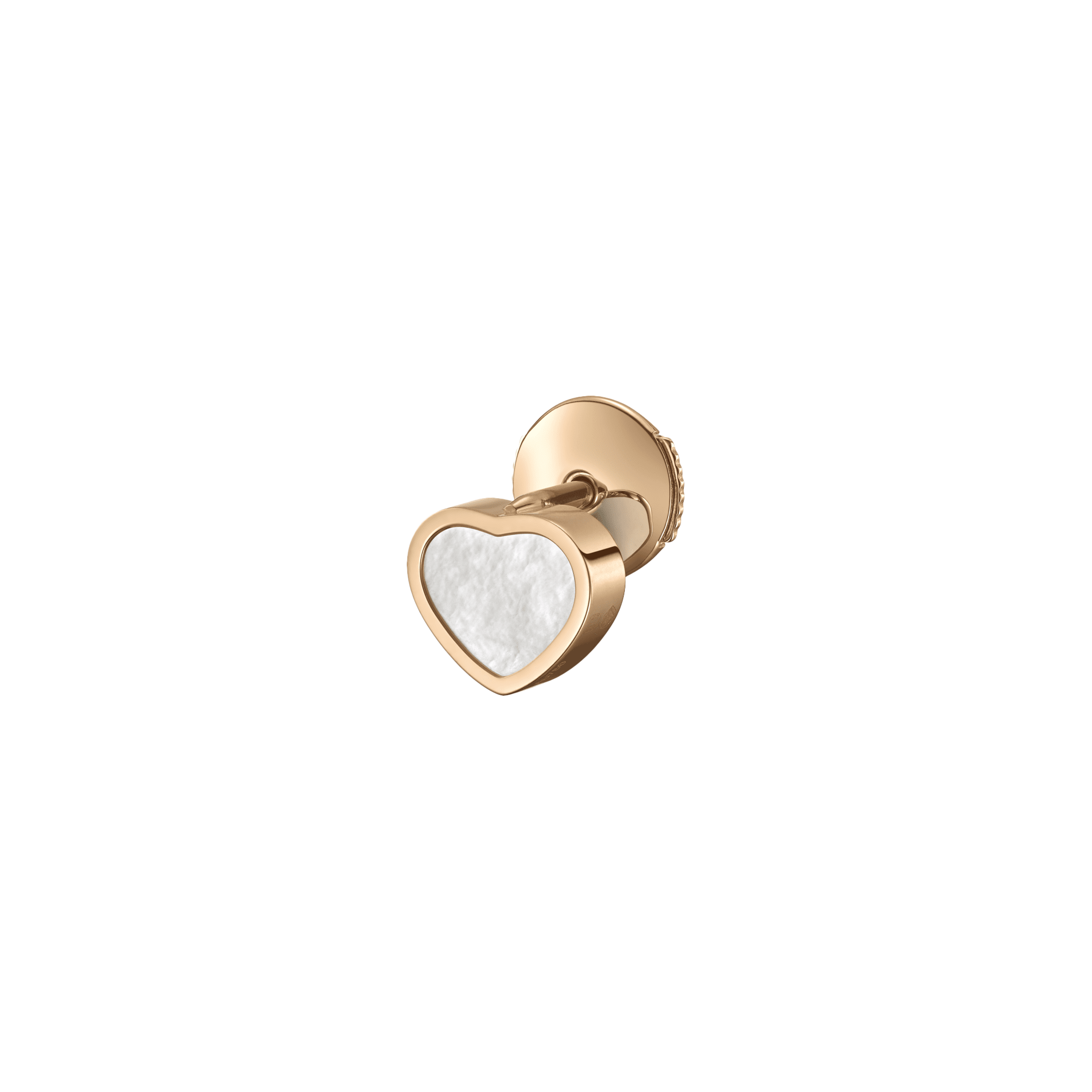 CHOPARD - ORECCHINO SINGOLO MY HAPPY HEARTS, ORO ROSA ETICO, MADREPERLA - 83A086-5302