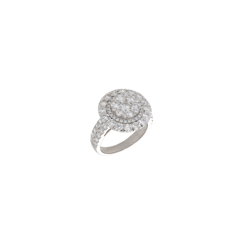 ANELLO IN ORO BIANCO CON PAVÉ DI DIAMANTI - 1AN0271582/2