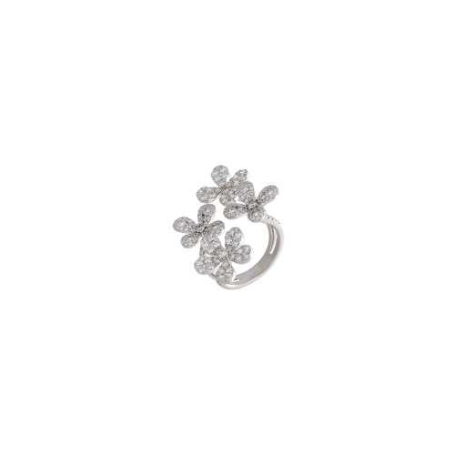 ANELLO ORO BIANCO PAVE' DI DIAMANTI BIANCHI - 1AN0271692/1