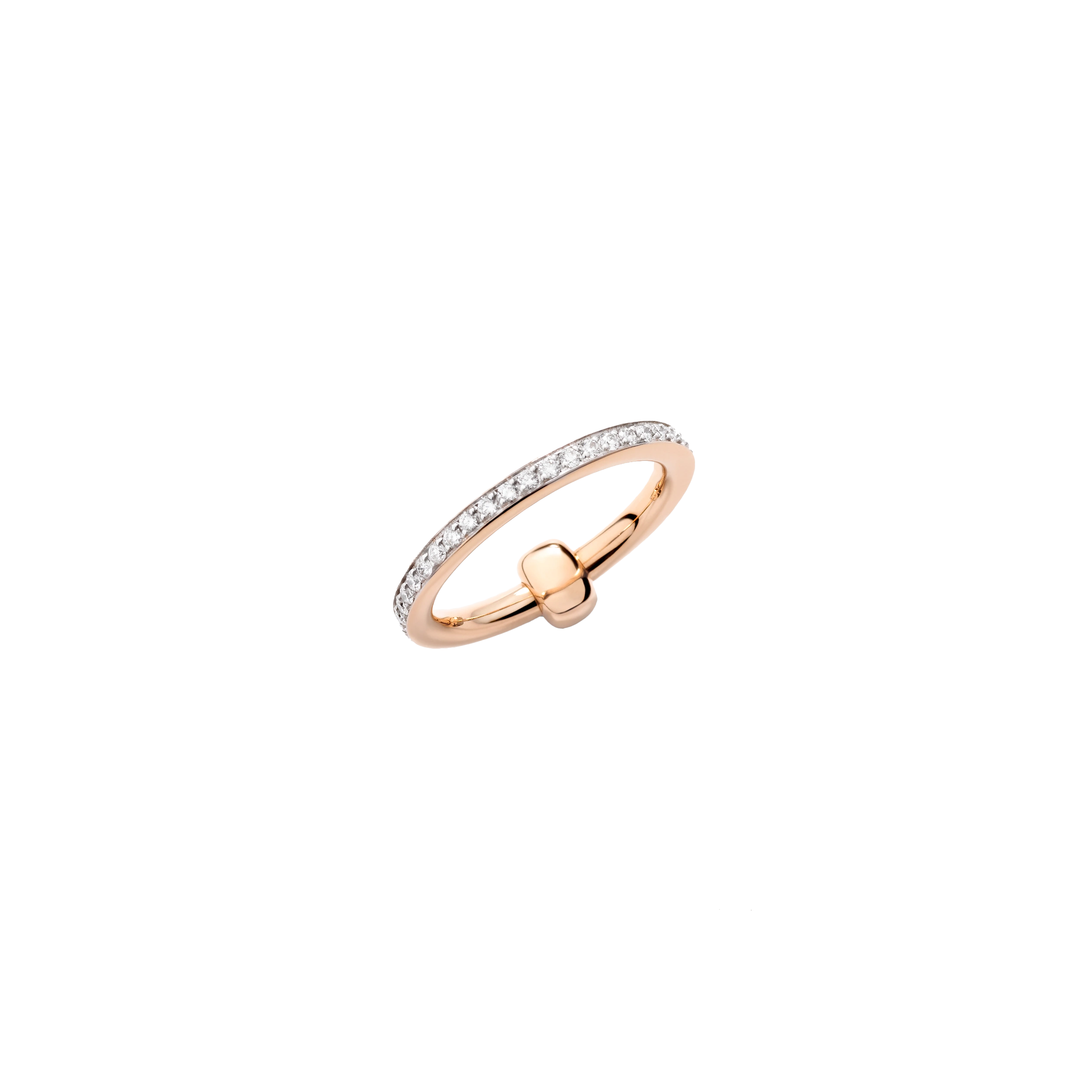 ANELLO POMELLATO TOGETHER IN ORO ROSA E DIAMANTI - PAC4015O7WHRDB000