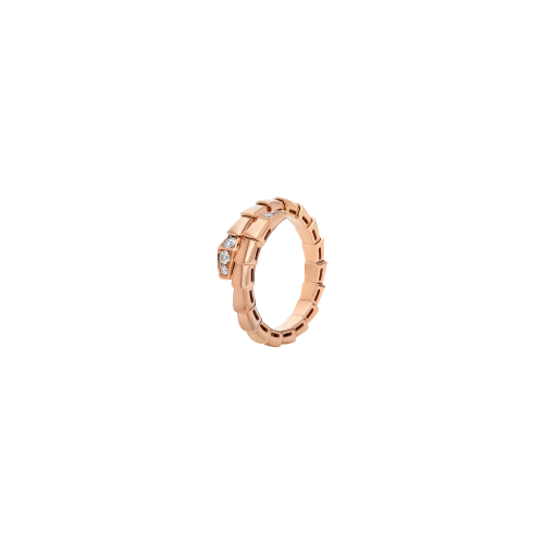 ANELLO SERPENTI VIPER IN ORO ROSA CON DIAMANTI - AN859914