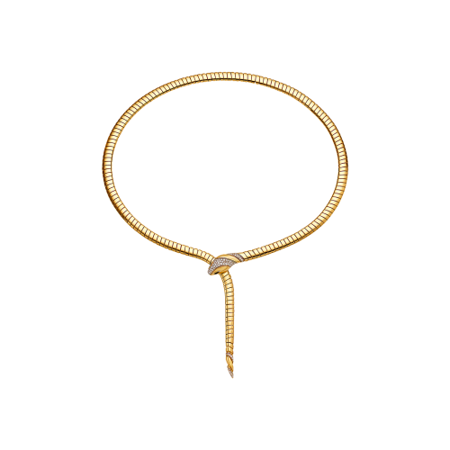 COLLANA SERPENTI TUBOGAS IN ORO GIALLO E DIAMANTI - CL859997