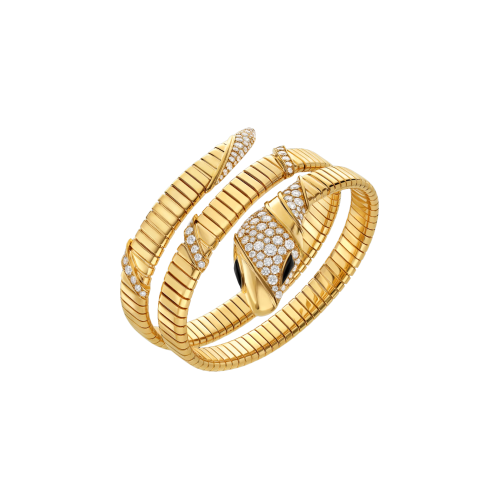 BRACCIALE SERPENTI TUBOGAS IN ORO GIALLO CON DIAMANTI - BR860265