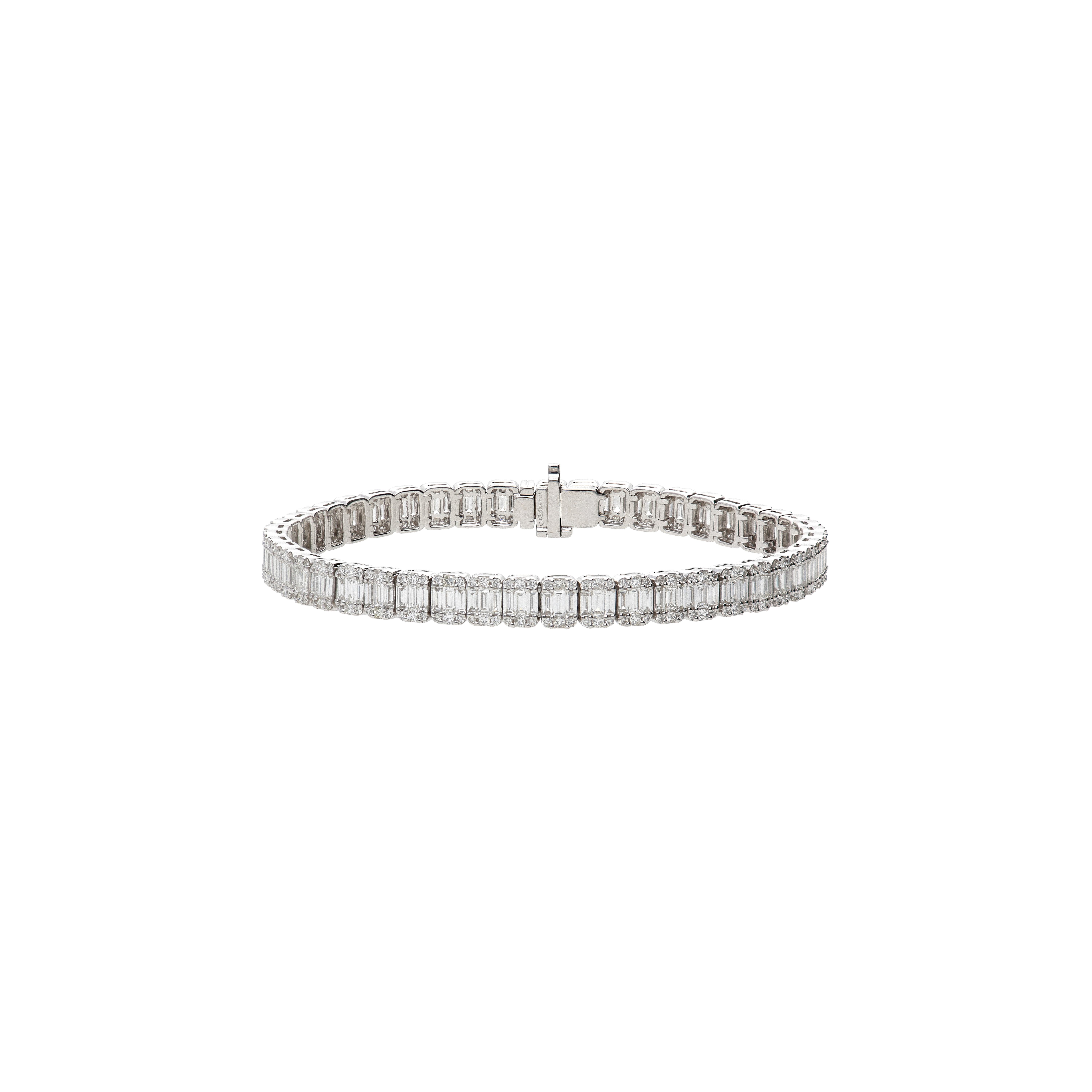 BRACCIALE TENNIS FANTASIA IN ORO BIANCO CON DIAMANTI - 035-VB28796