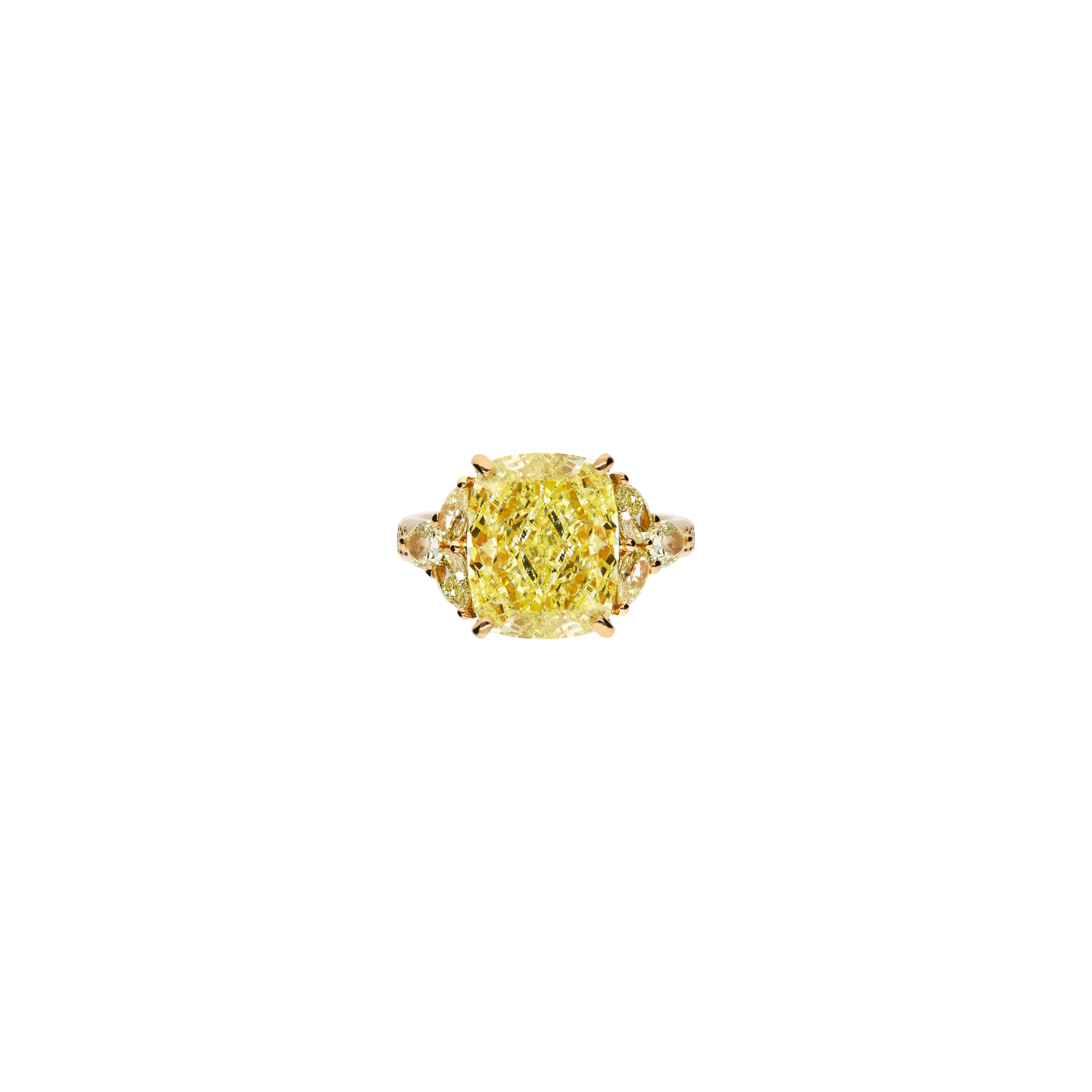 ANELLO SOLITARIO IN ORO ROSA CON DIAMANTI FANCY YELLOW CERTIFICATO GIA - 000-5613NS