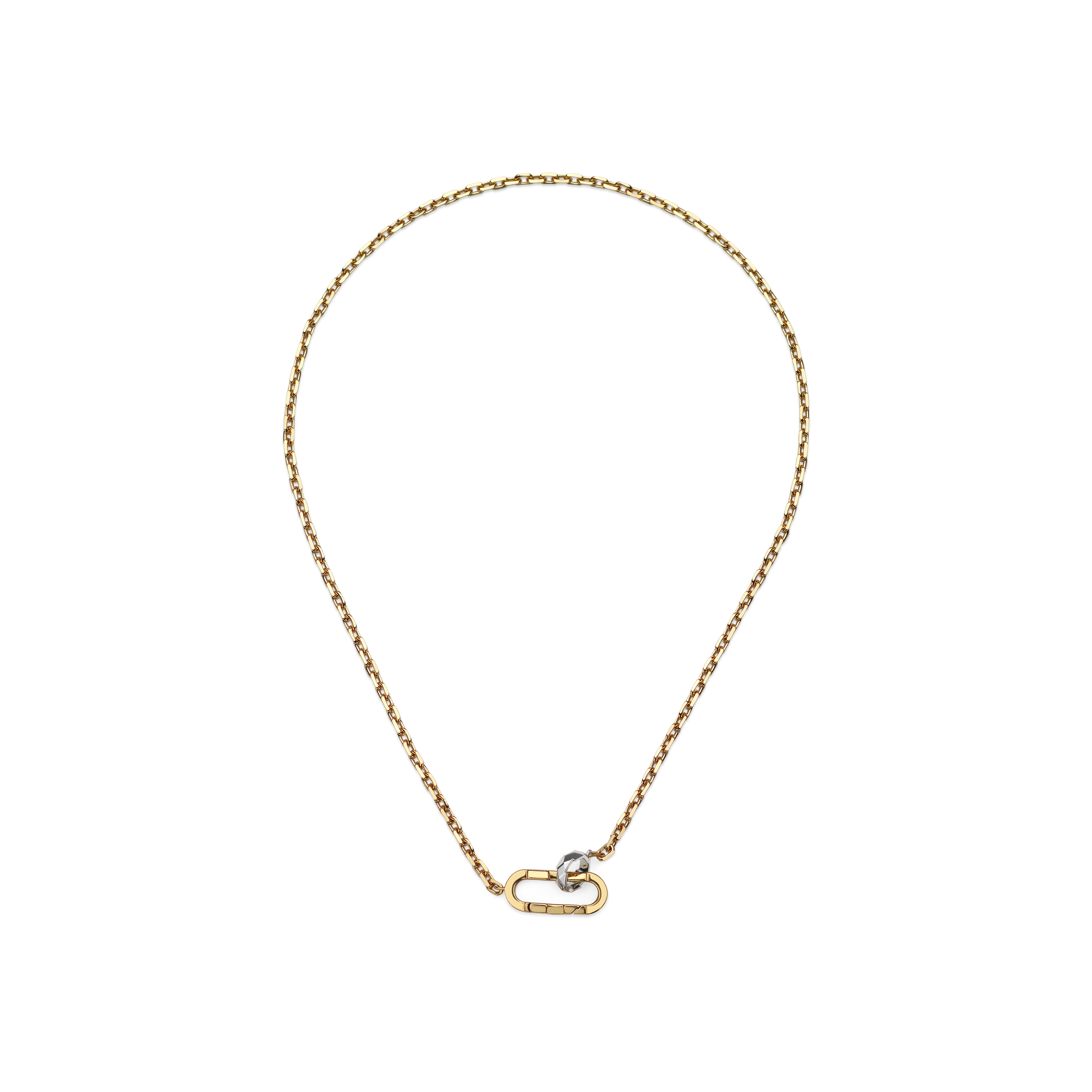 COLLANA CATENA GUCCI LINK TO LOVE IN ORO GIALLO E ORO BIANCO - YBB786671001