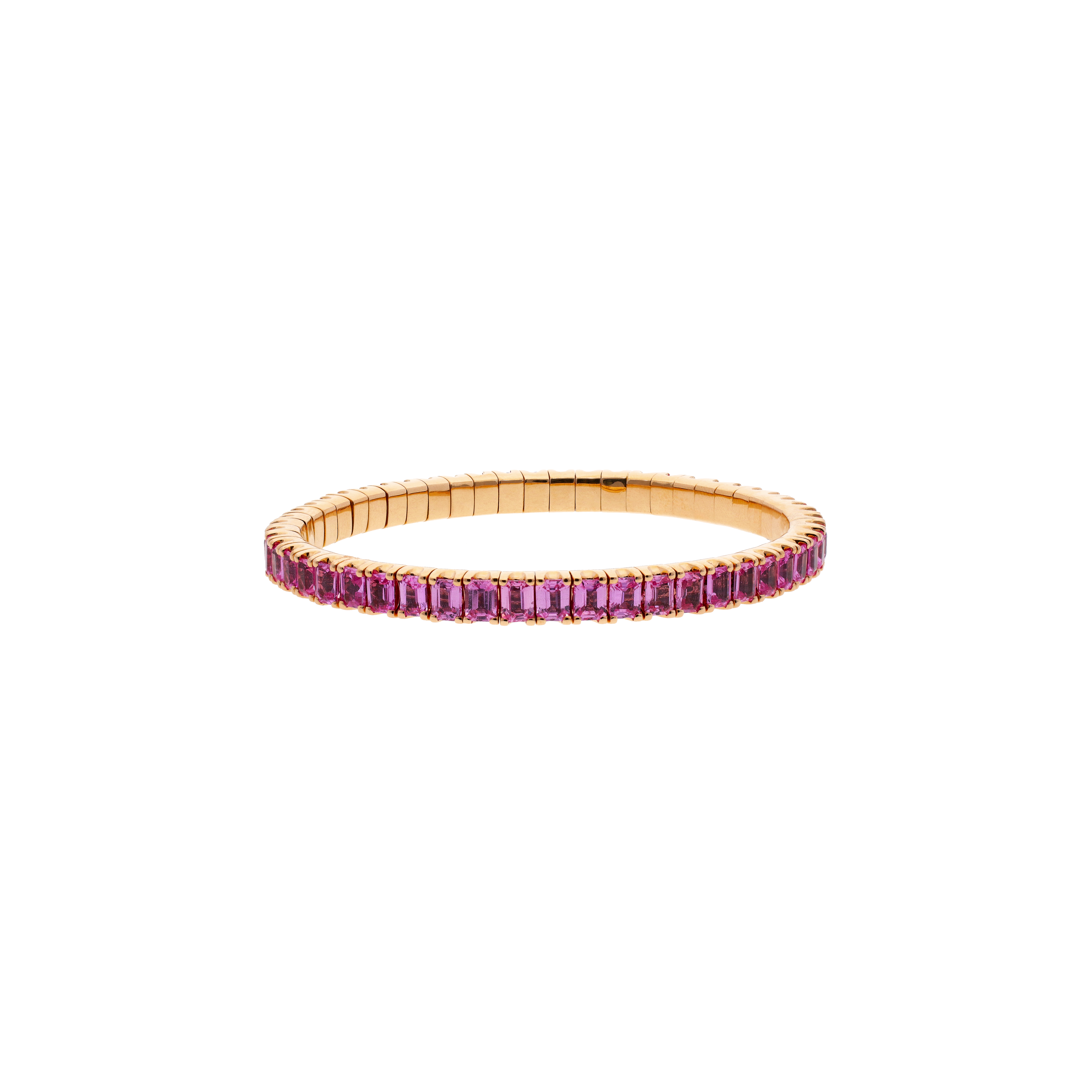 BRACCIALE TENNIS IN ORO ROSA E ZAFFIRI ROSA - 406-TSM-54G