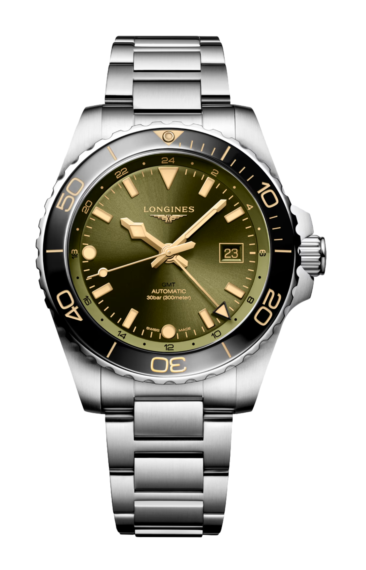 HYDROCONQUEST GMT 43 MM - L3.890.4.06.6