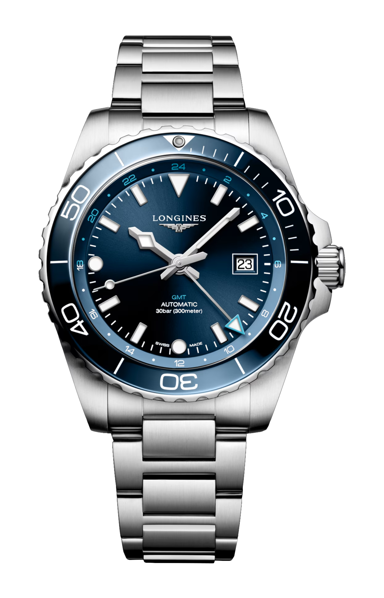 HYDROCONQUEST GMT 43 MM - L3.890.4.96.6