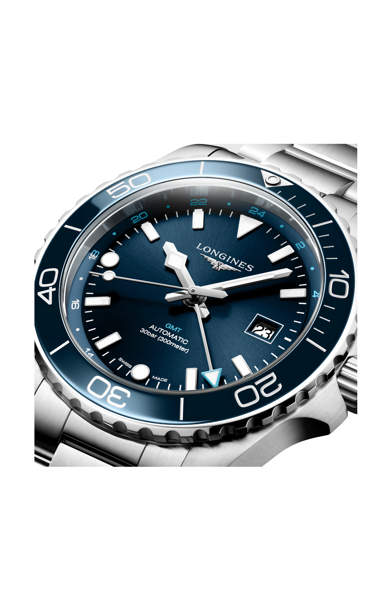 HYDROCONQUEST GMT 43 MM - L3.890.4.96.6