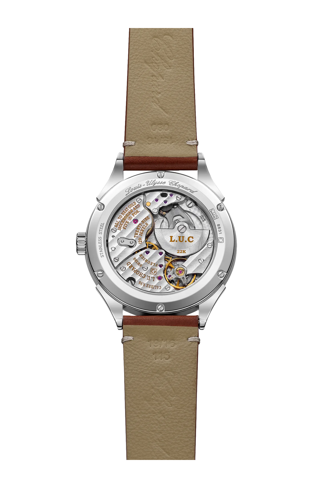 L.U.C QUALITÉ FLEURIER, 39 MM, AUTOMATICO, LUCENT STEEL™ - 168631-3001