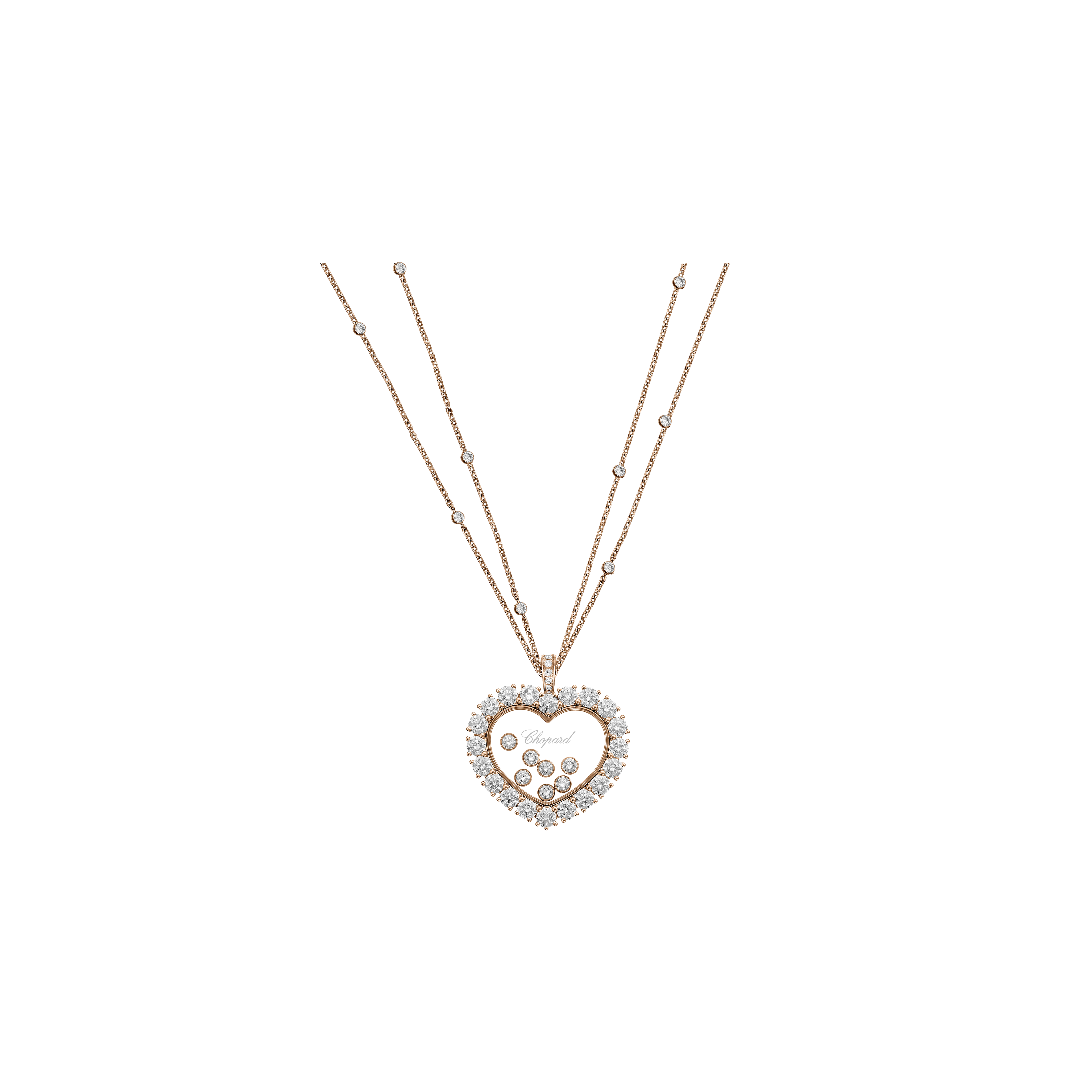 COLLANA HAPPY DIAMONDS ORO ROSA, DIAMANTI - 79A049-5001