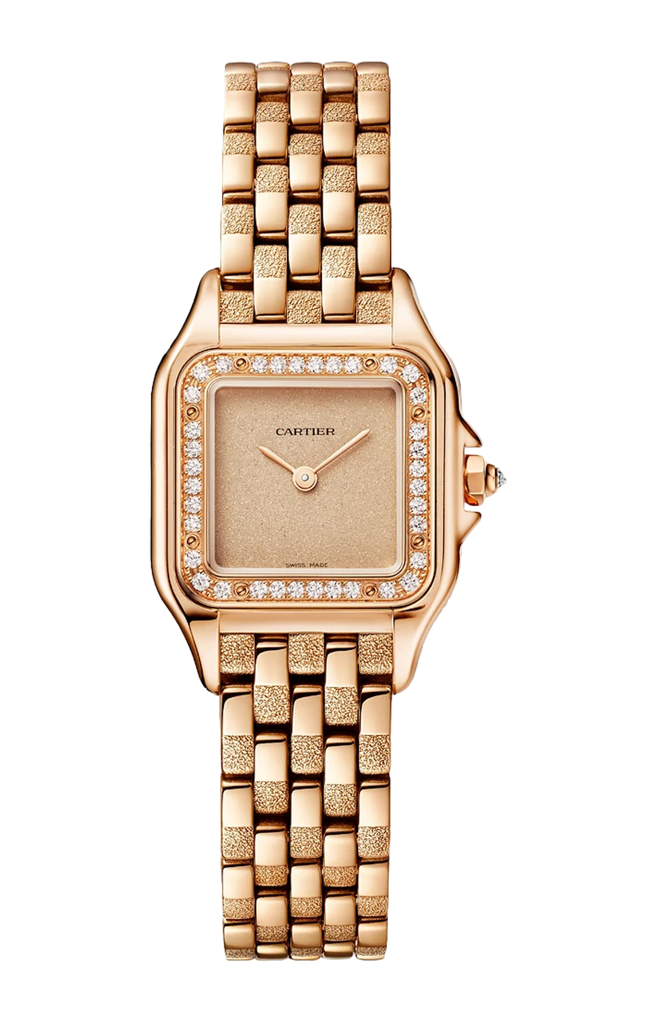 PANTHÈRE DE CARTIER MODELLO PICCOLO, QUARZO, ORO ROSA, DIAMANTI - WJPN0058