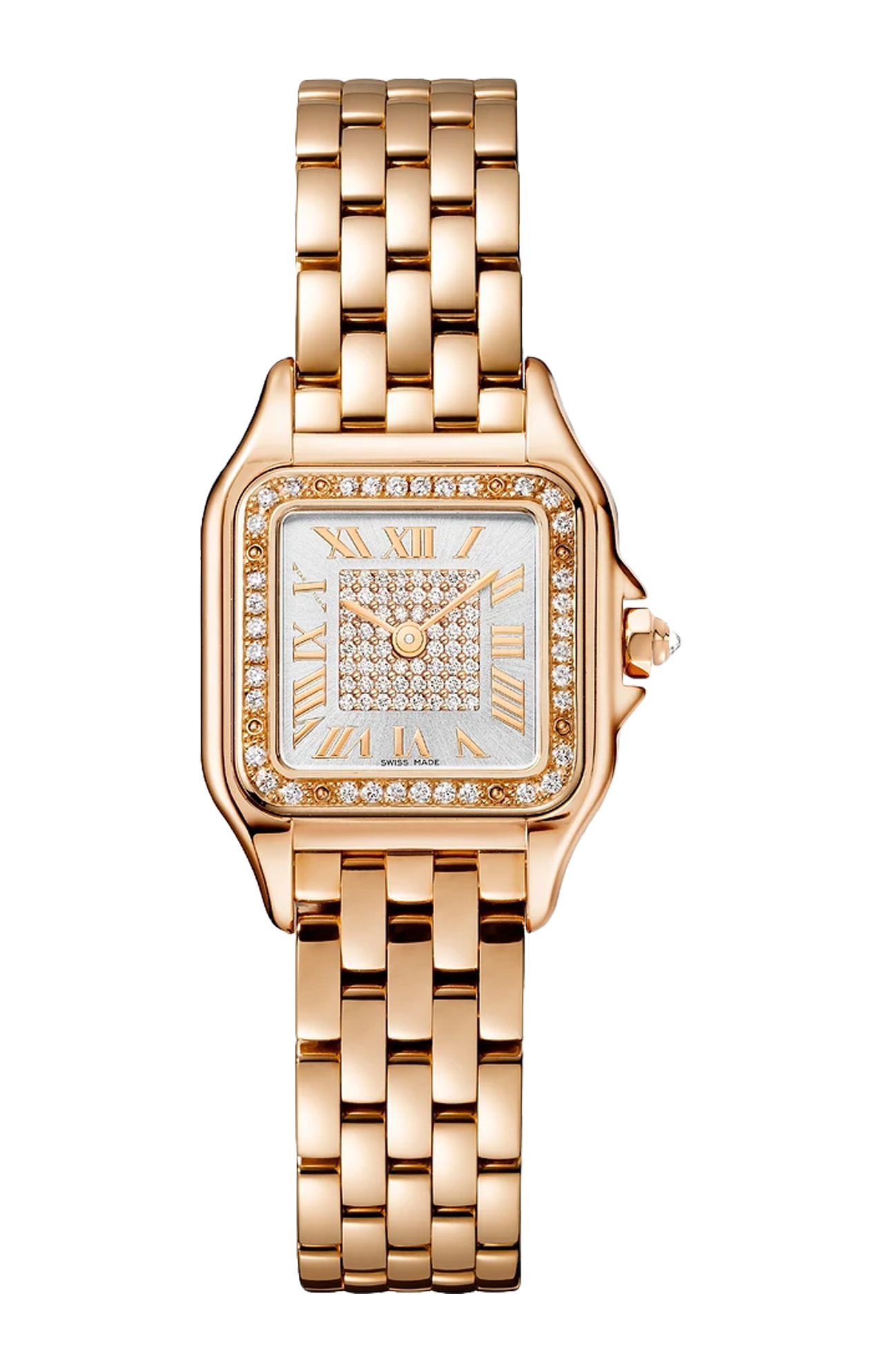 PANTHÈRE DE CARTIER MODELLO PICCOLO, QUARZO, ORO ROSA, DIAMANTI - WJPN0039