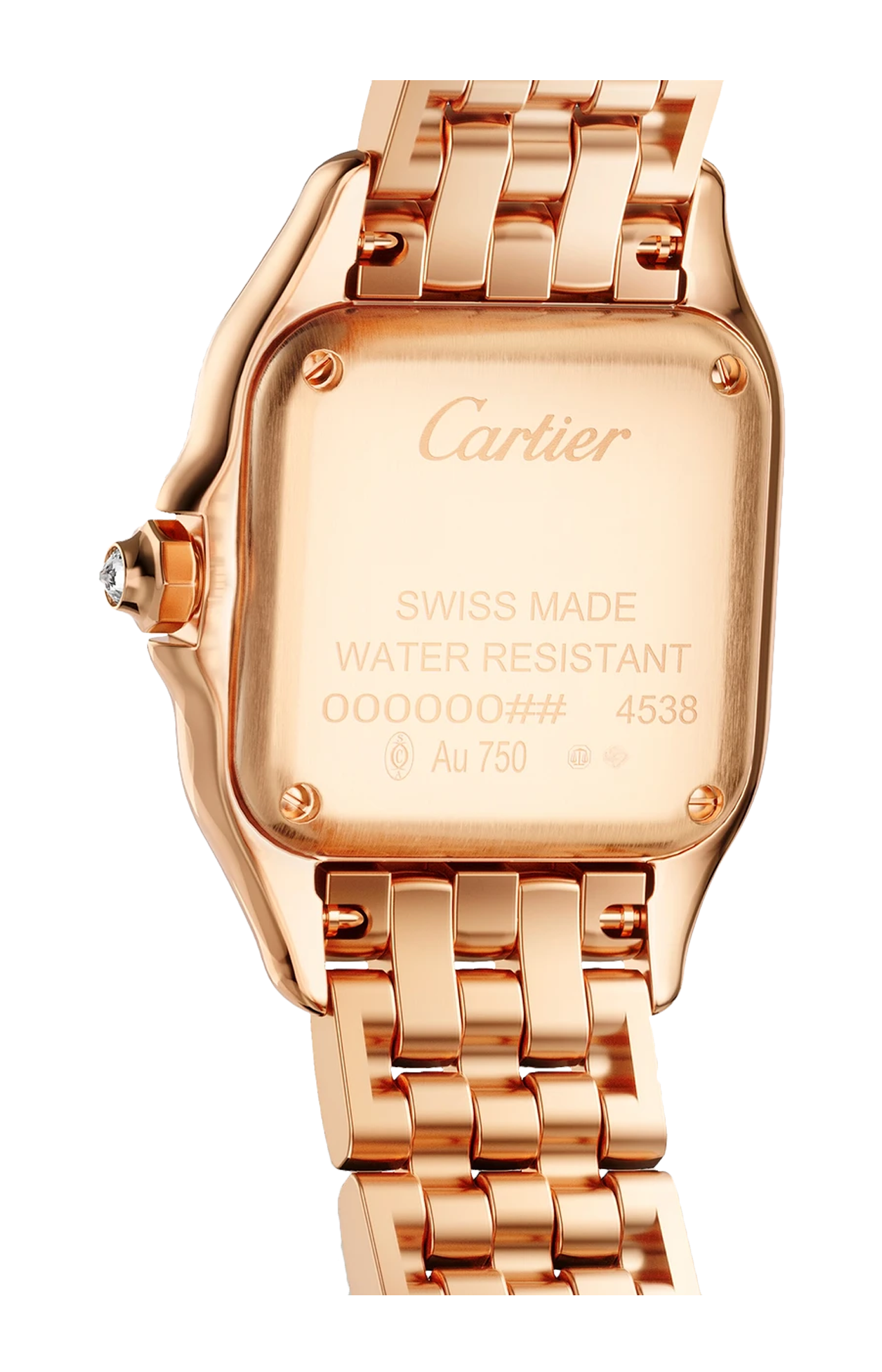 PANTHÈRE DE CARTIER MODELLO PICCOLO, QUARZO, ORO ROSA, DIAMANTI - WJPN0039