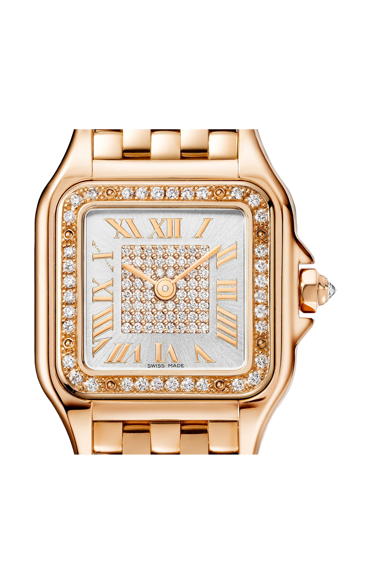 PANTHÈRE DE CARTIER MODELLO PICCOLO, QUARZO, ORO ROSA, DIAMANTI - WJPN0039