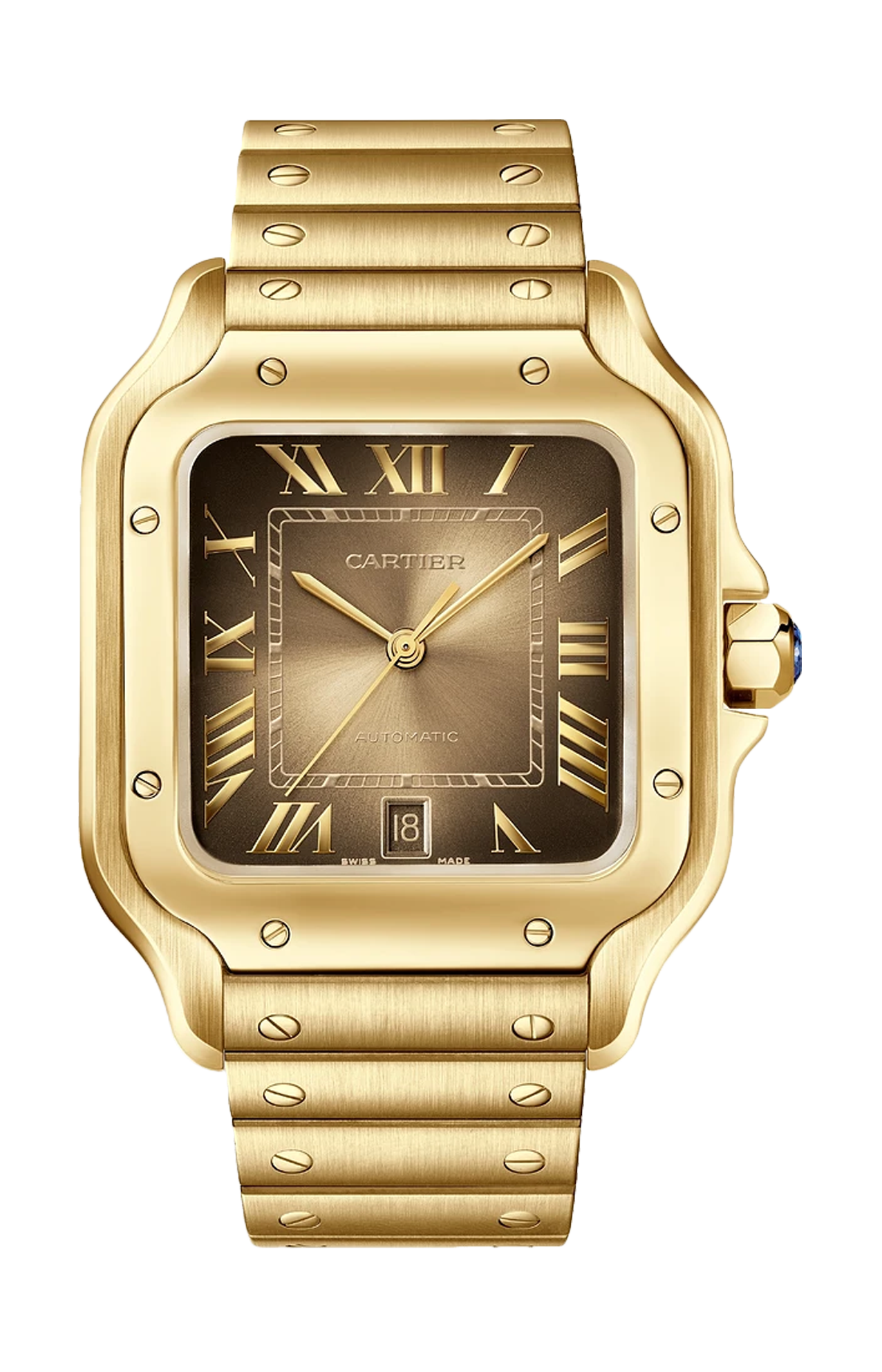 SANTOS DE CARTIER MODELLO GRANDE, AUTOMATICO, ORO GIALLO - WGSA0095