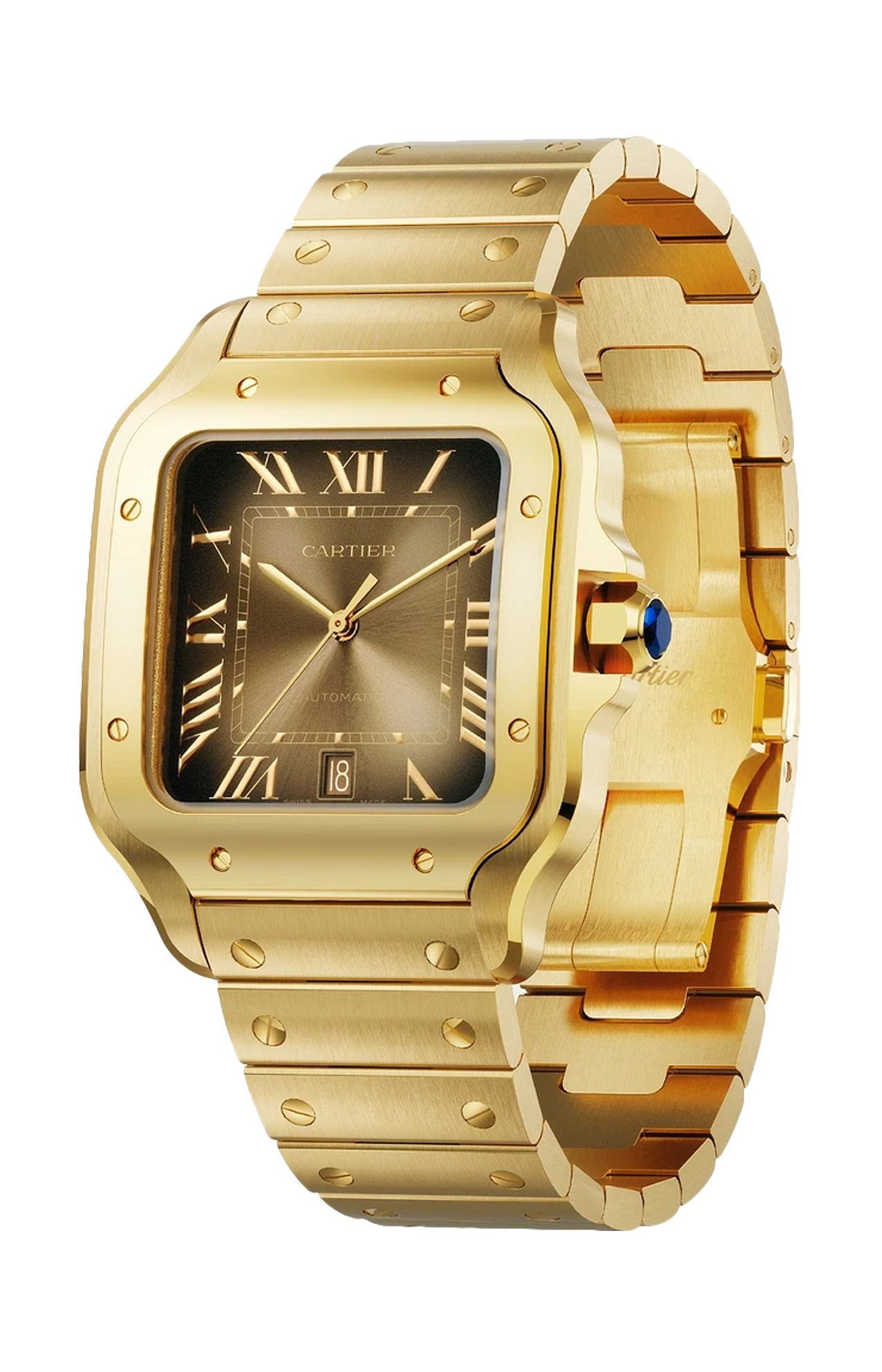 SANTOS DE CARTIER MODELLO GRANDE, AUTOMATICO, ORO GIALLO - WGSA0095