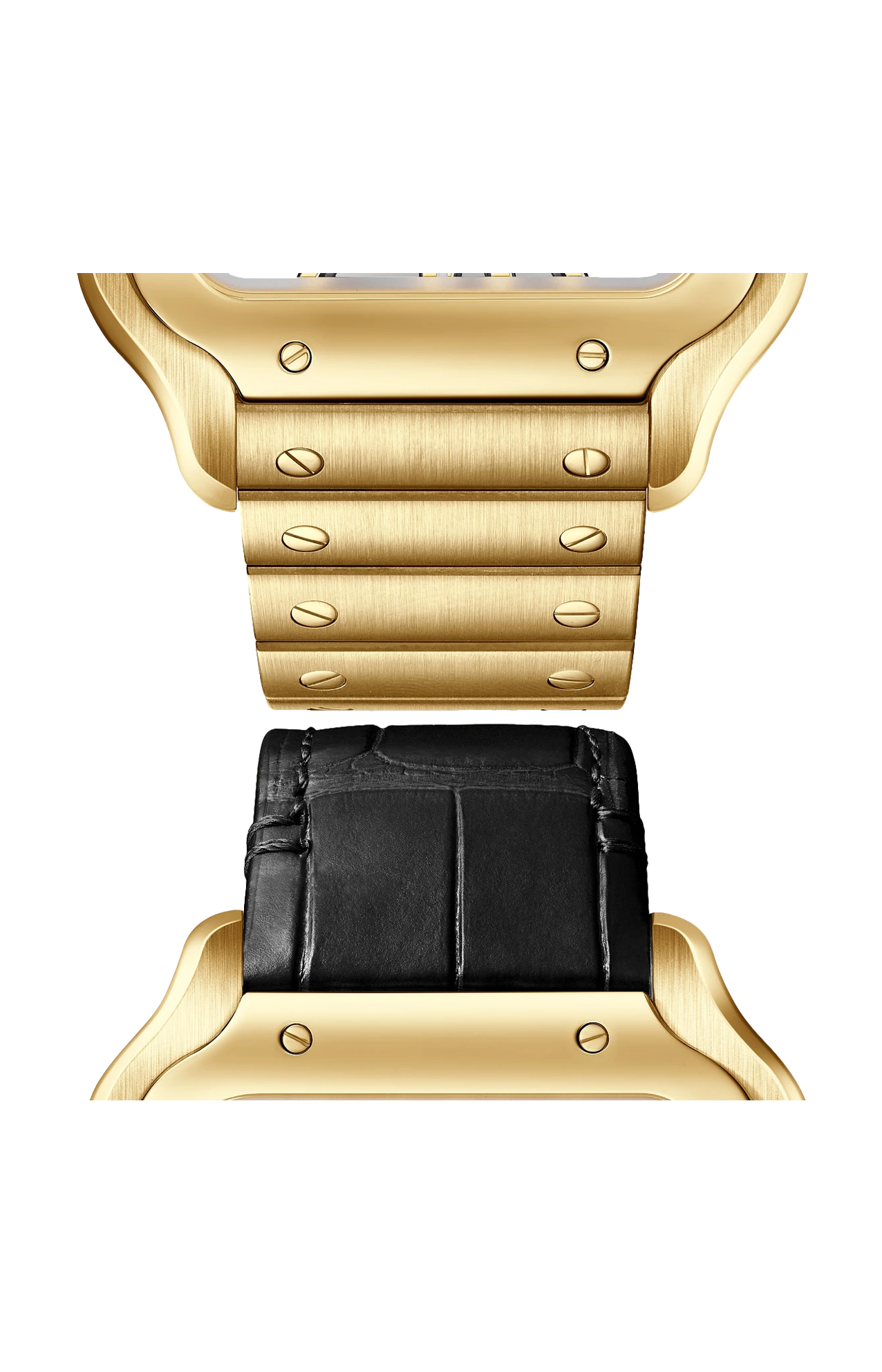 SANTOS DE CARTIER SQUELETTE MODELLO GRANDE, ORO GIALLO - WHSA0042