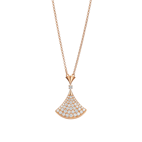 Collana DIVAS’ DREAM in oro rosa 18 carati con pavÉ di diamanti - CL856966