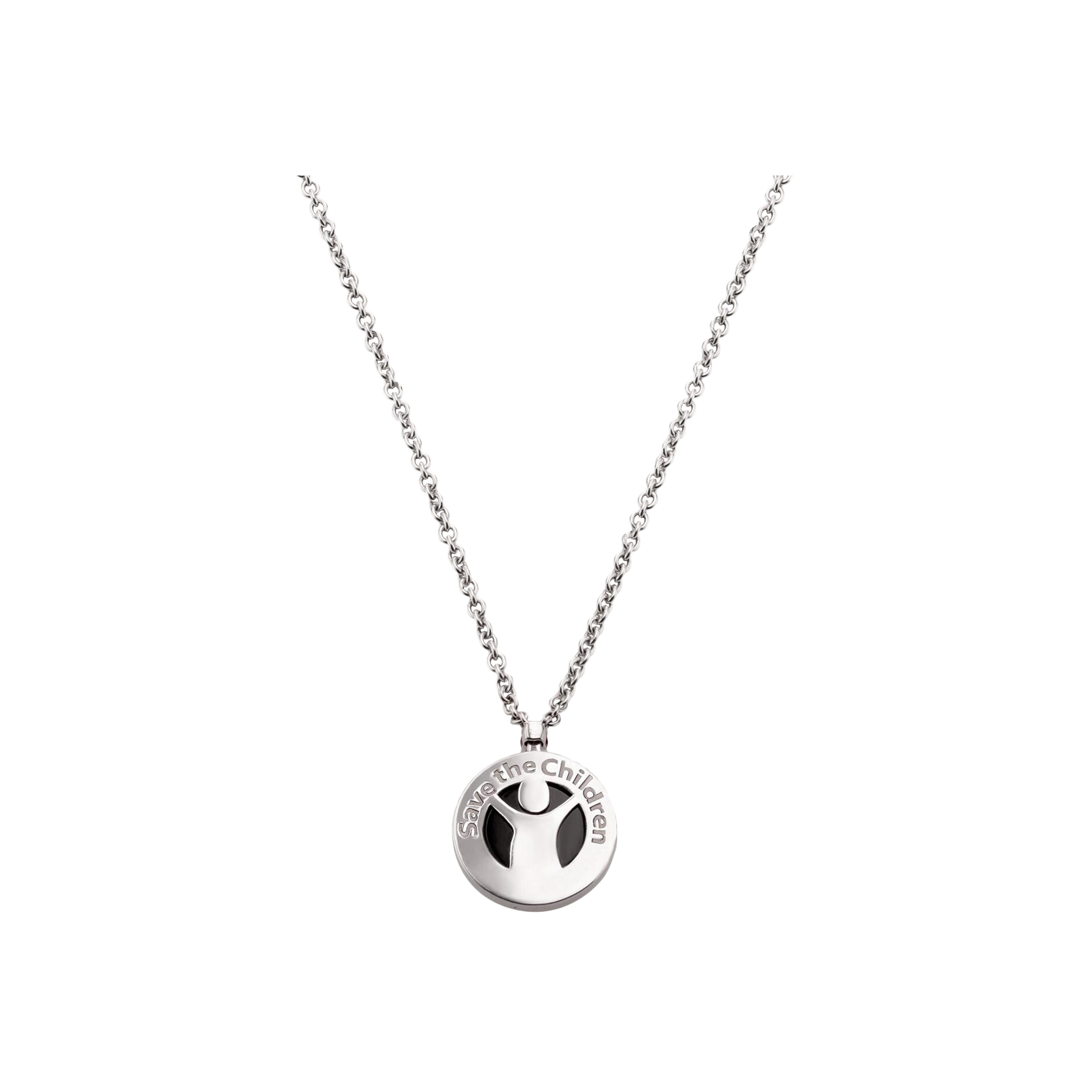 COLLANA SAVE THE CHILDREN 10th ANNIVERSARY IN ARGENTO CON PENDENTE CON ONICE E RUBINO - CL858702