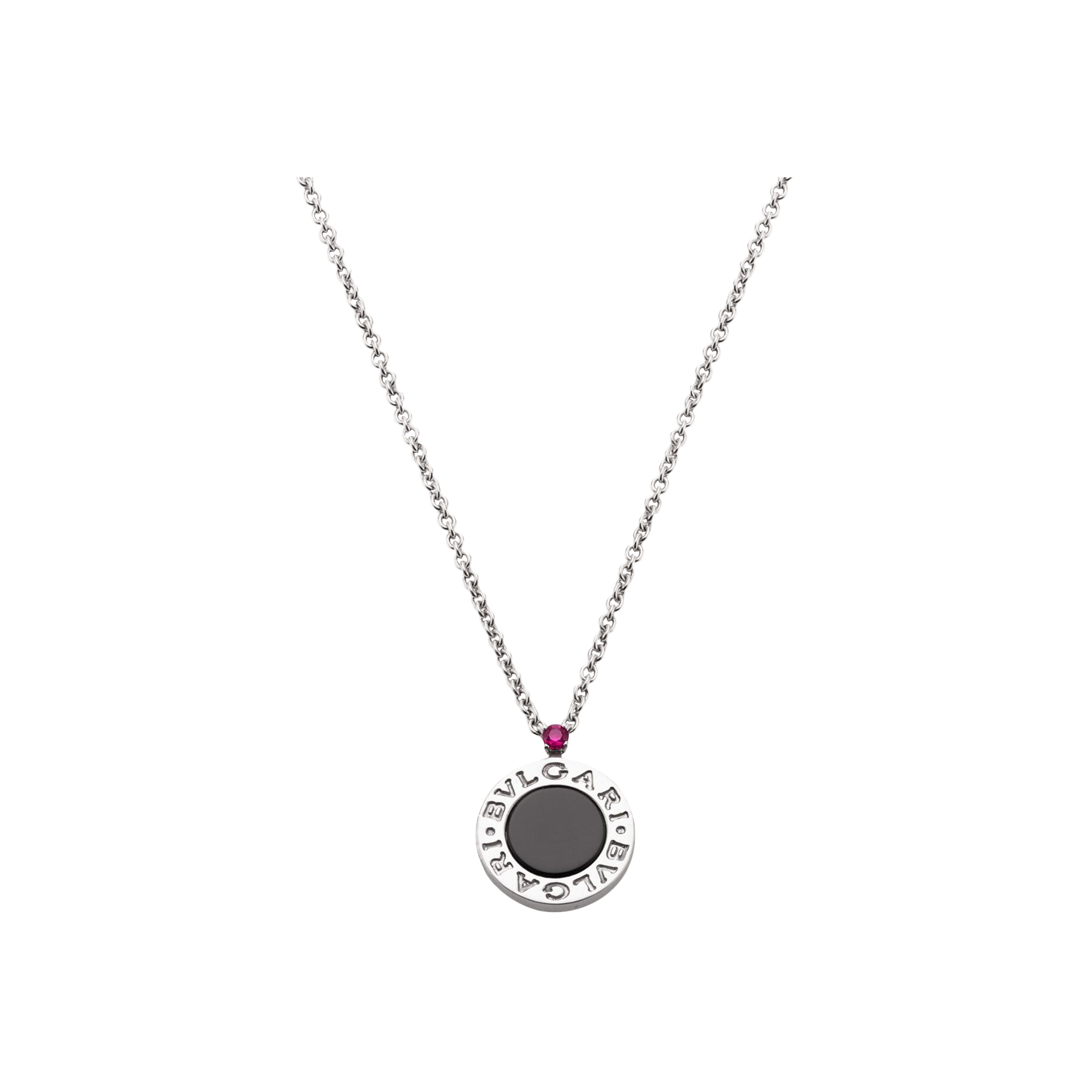 COLLANA SAVE THE CHILDREN 10th ANNIVERSARY IN ARGENTO CON PENDENTE CON ONICE E RUBINO - CL858702