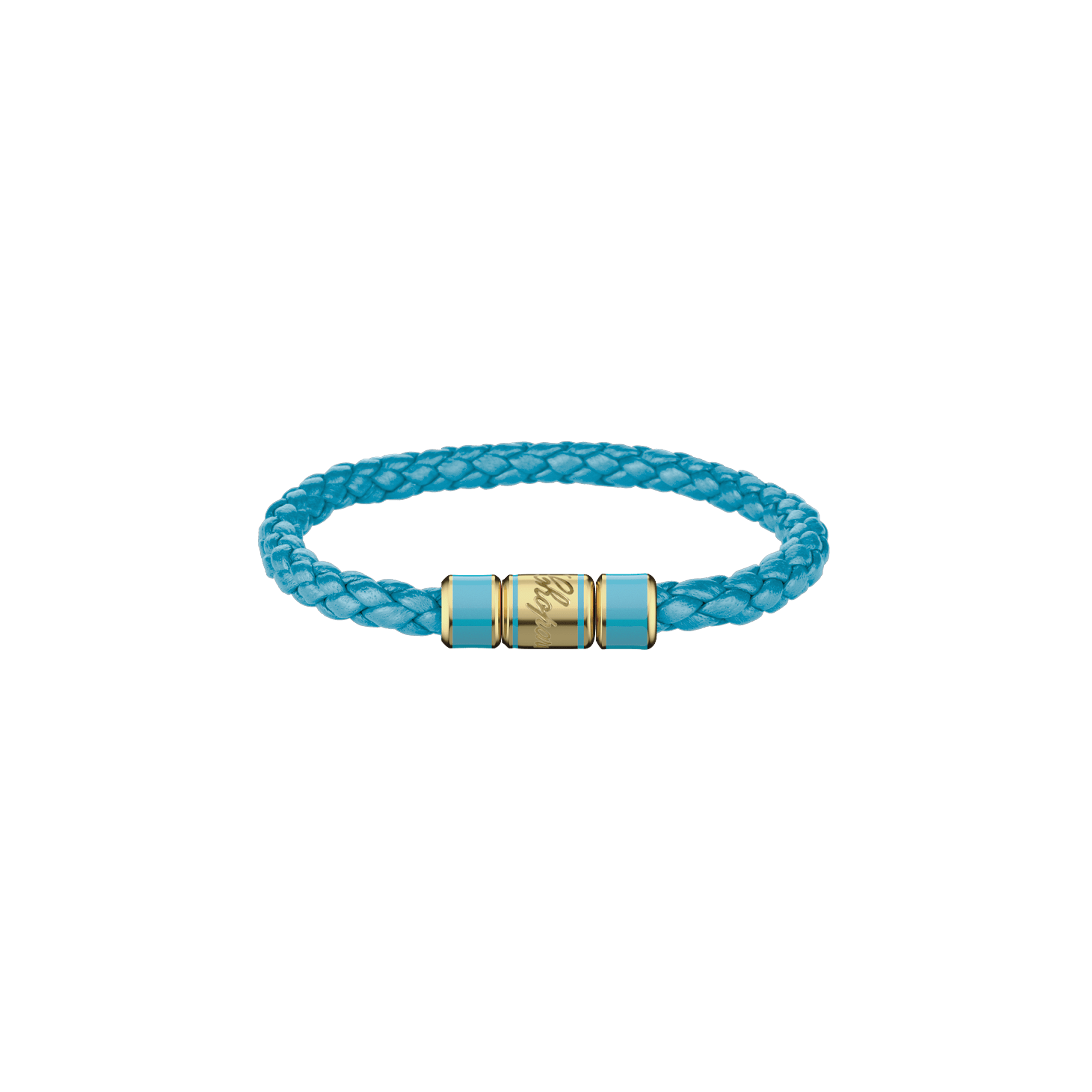 CHOPARD - BRACCIALE SIGNATURE, PELLE TURCHESE, METALLO COLOR ORO ANTICO - 95016-0310