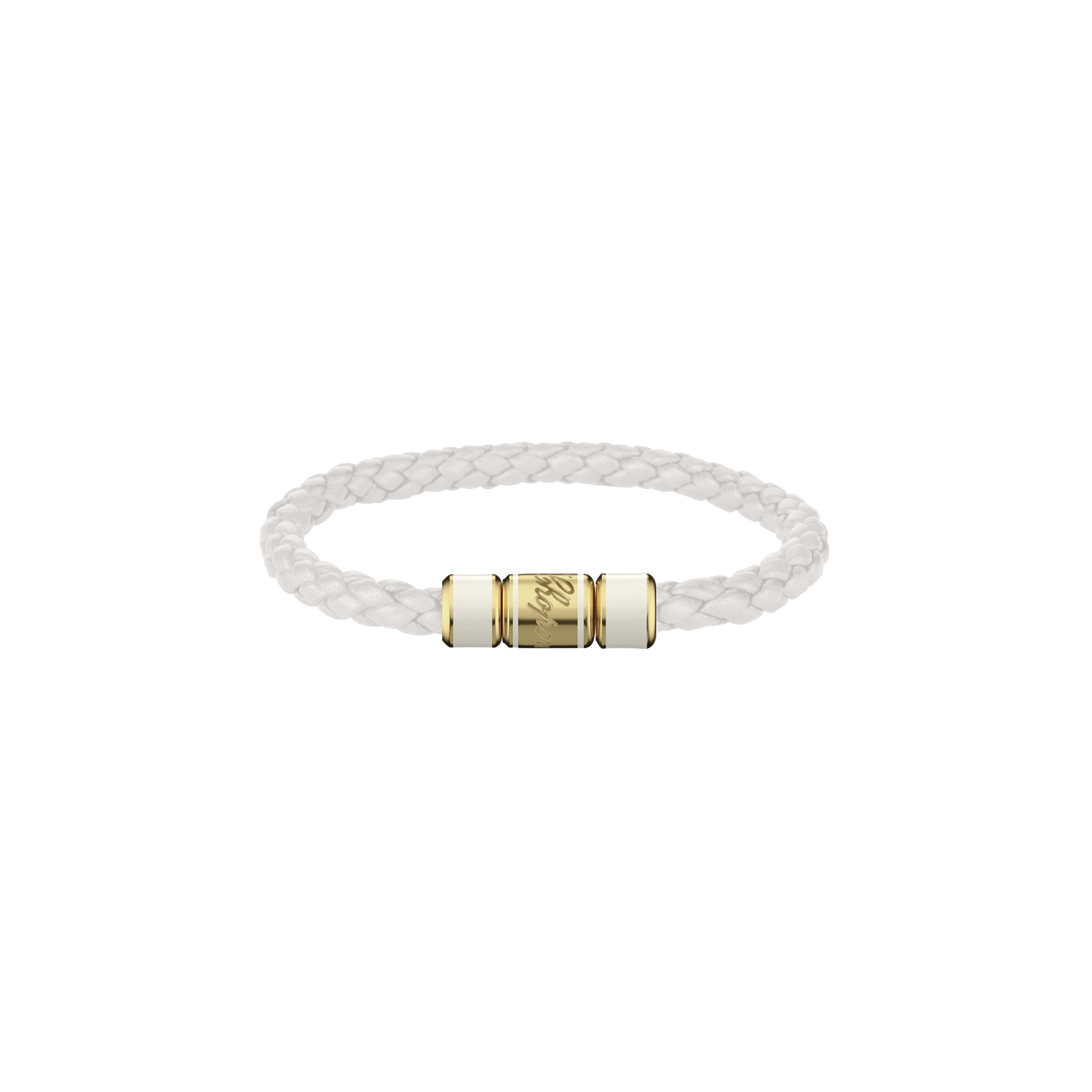 CHOPARD - BRACCIALE SIGNATURE, PELLE OFF WHITE, METALLO COLOR ORO ANTICO - 95016-0308