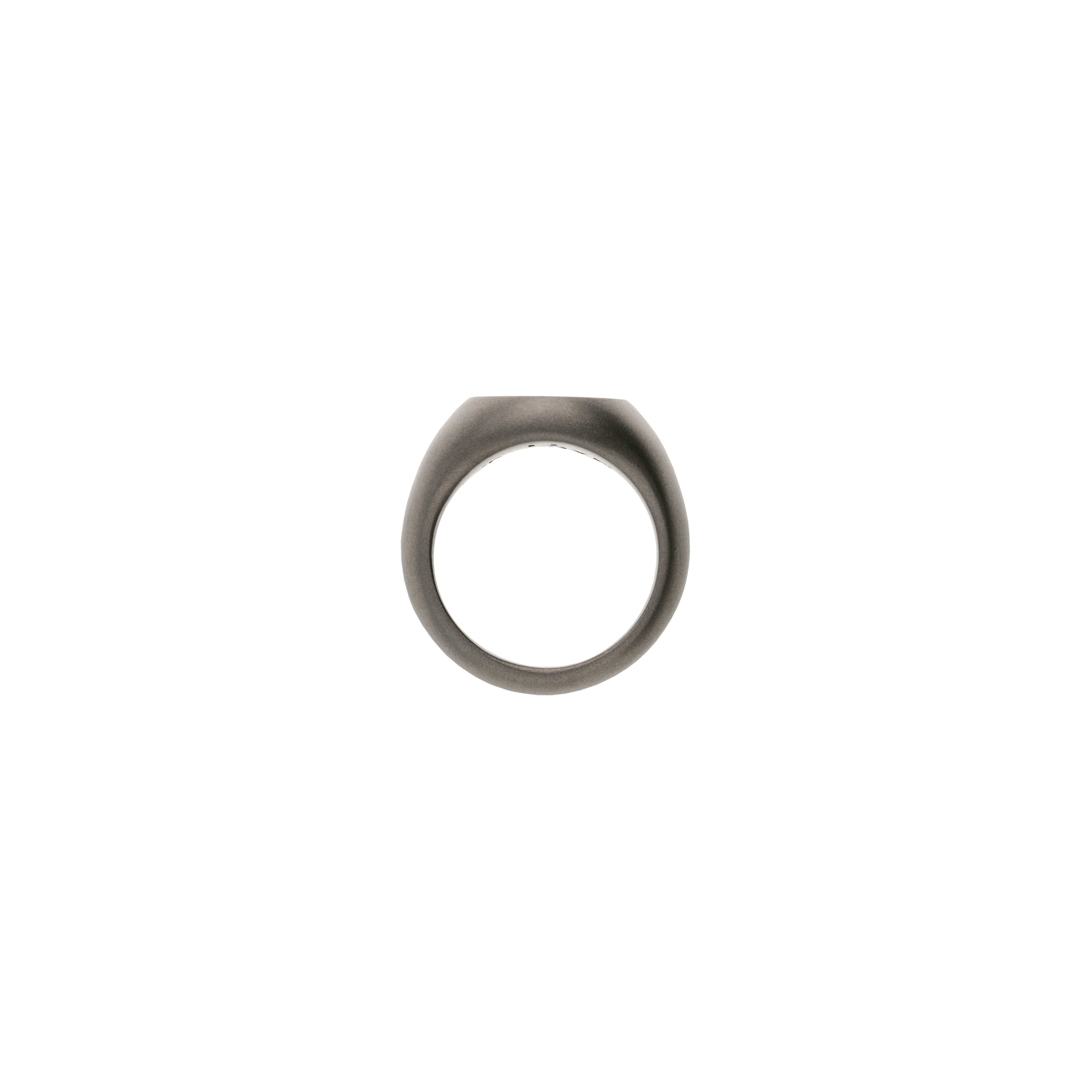 ANELLO CHEVALIER IN TITANIO SABBIATO E PAVÉ DI DIAMANTI BLACK - SAN4PADBK