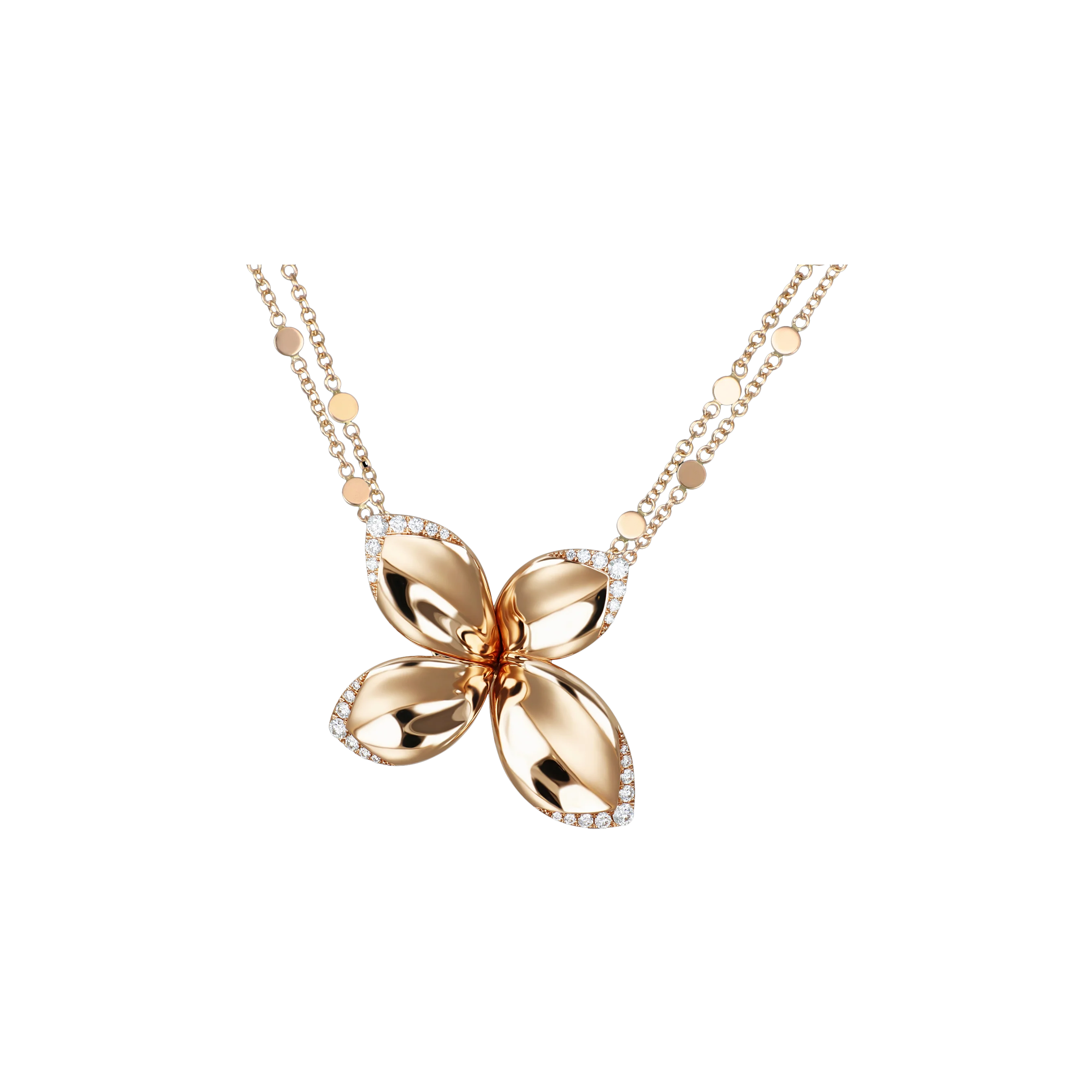 COLLANA GIARDINI SEGRETI IN ORO ROSA E DIAMANTI - 16454R