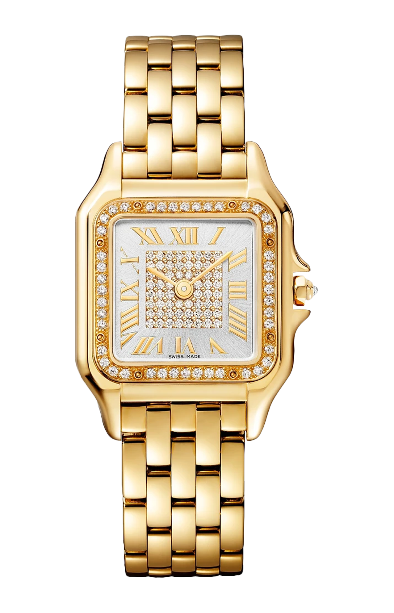 PANTHÈRE DE CARTIER MODELLO MEDIO, ORO GIALLO, DIAMANTI, QUARZO - WJPN0043