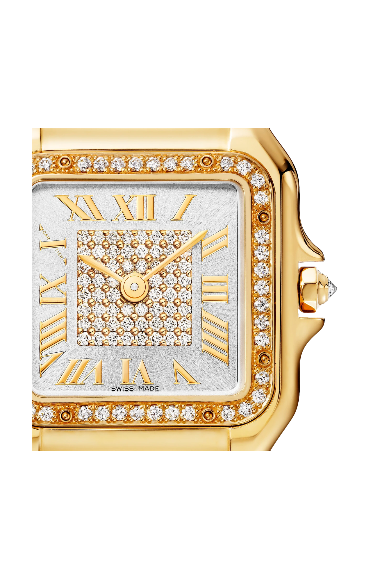 PANTHÈRE DE CARTIER MODELLO MEDIO, ORO GIALLO, DIAMANTI, QUARZO - WJPN0043