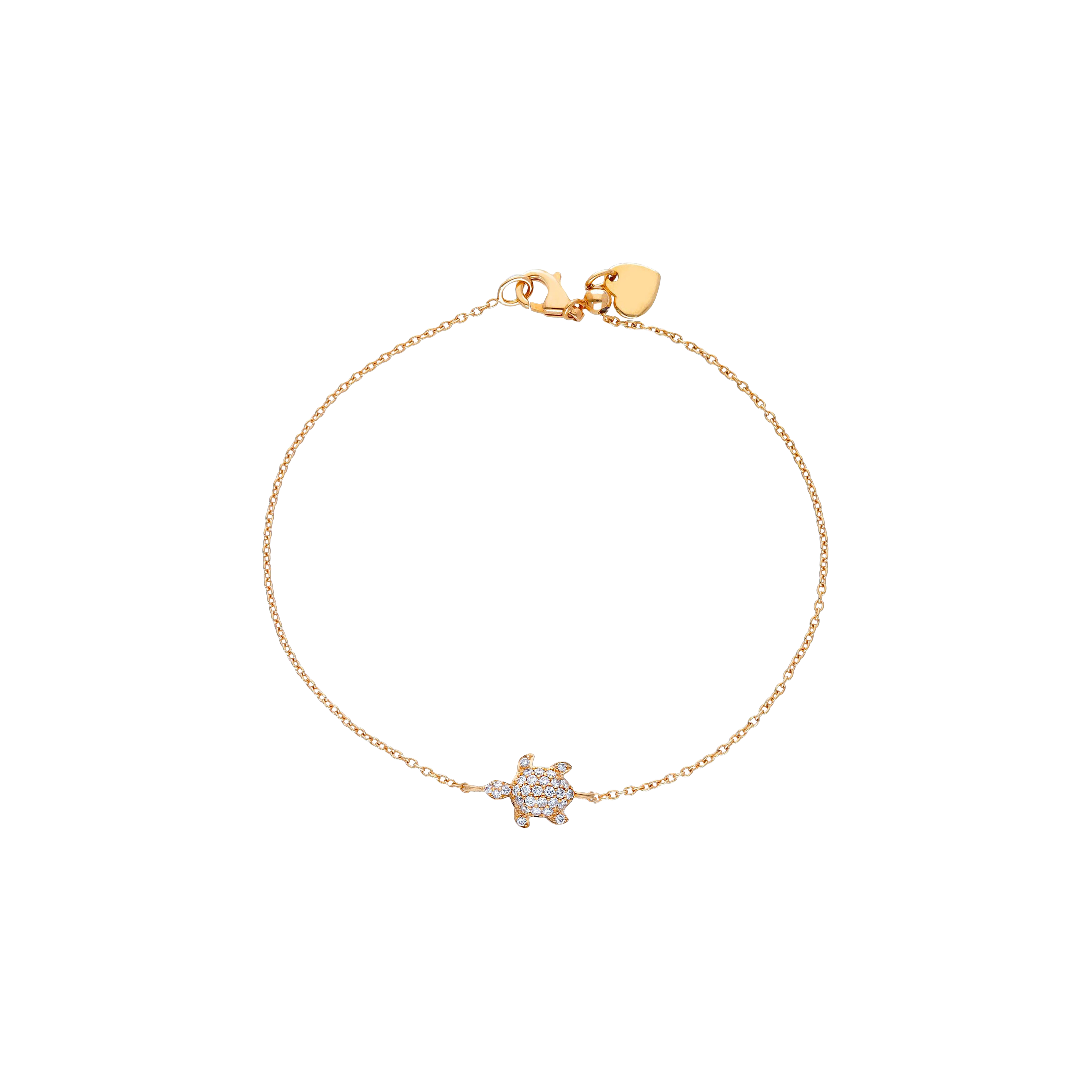 BRACCIALE IN ORO ROSA CON TARTARUGA IN PAVÉ DI DIAMANTI - 249303