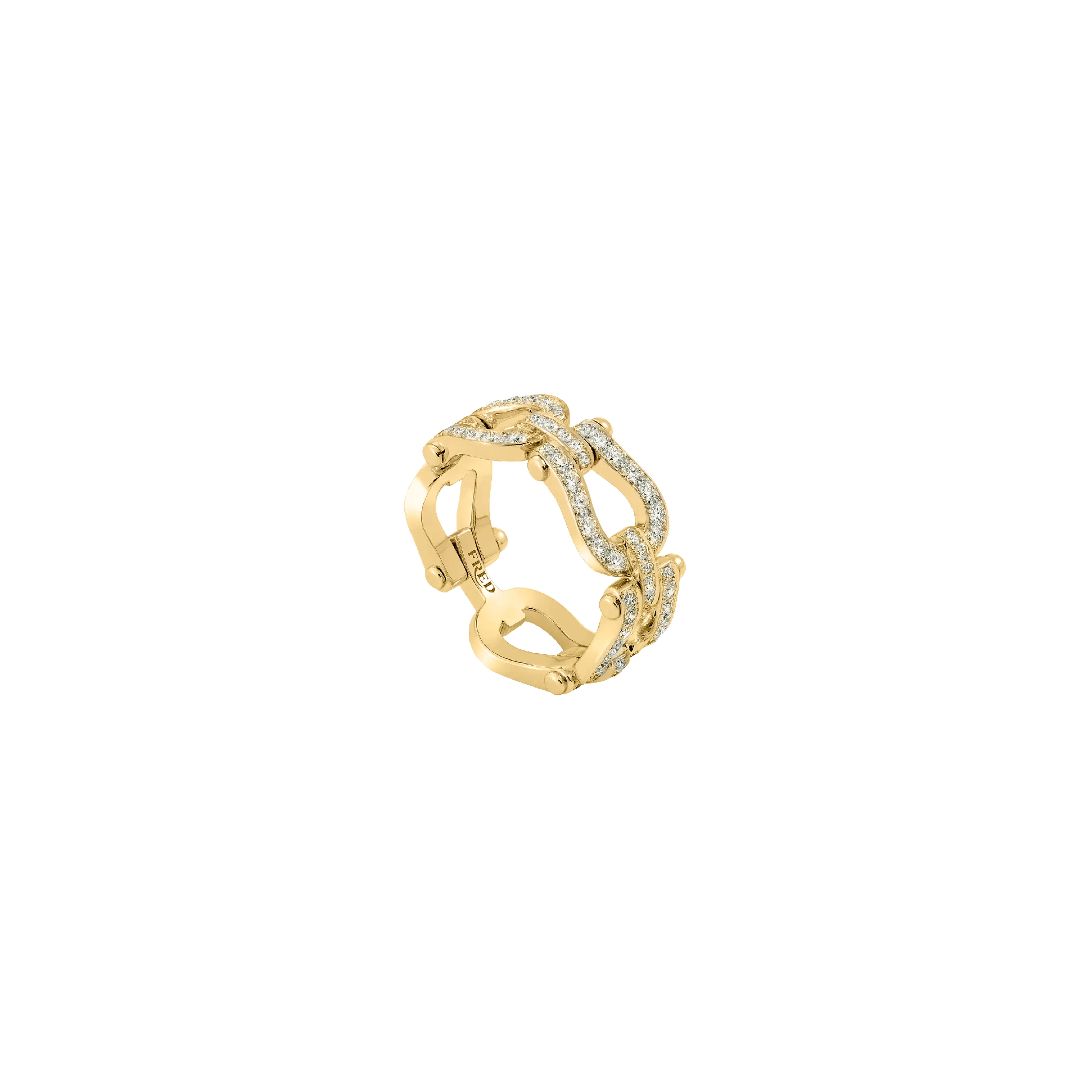 ANELLO MULTIPLO FORCE 10 IN ORO GIALLO FULL PAVÉ DI DIAMANTI - 4J0756