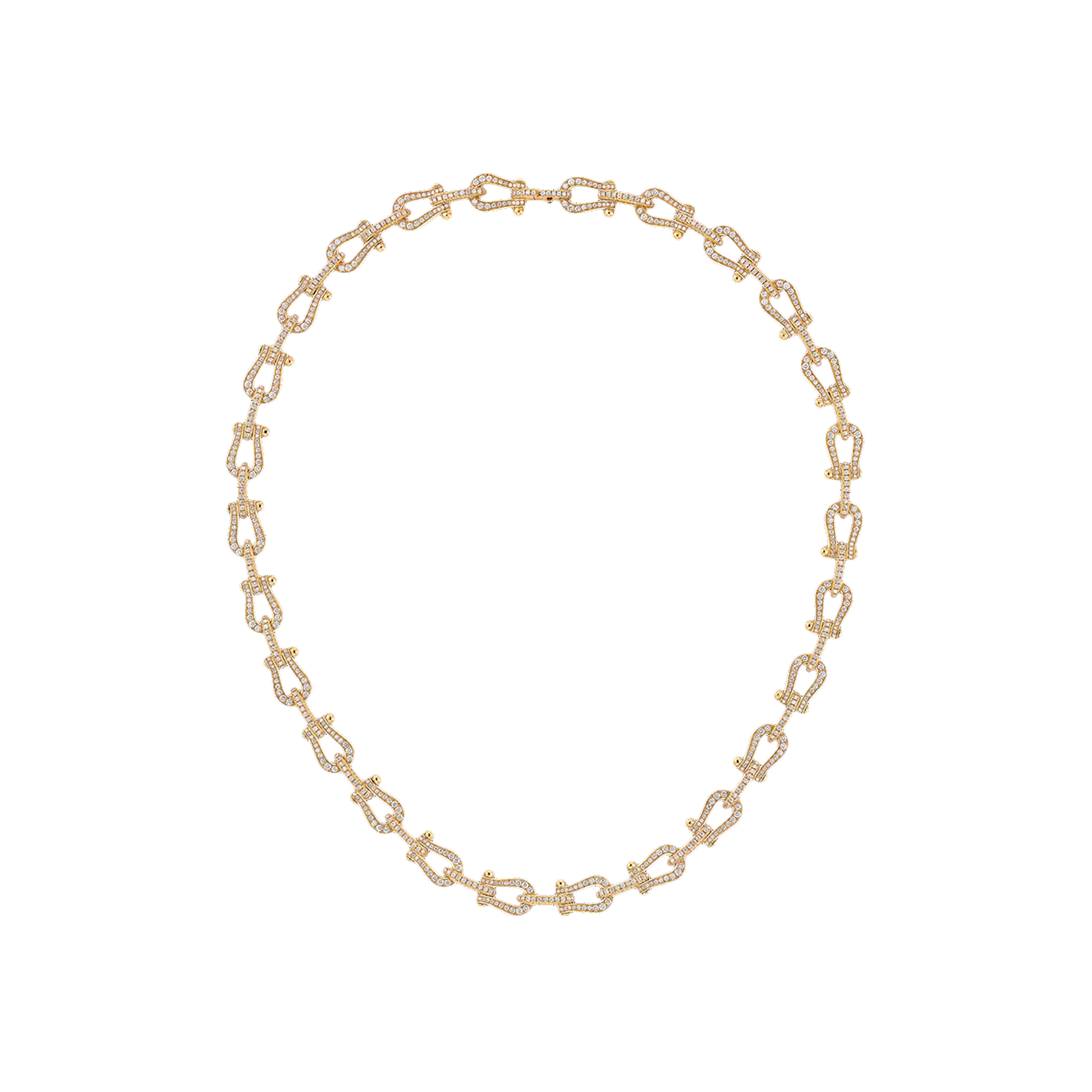 COLLANA MULTICATENA FORCE 10 MODELLO MEDIO IN ORO GIALLO E DIAMANTI - 7J0285