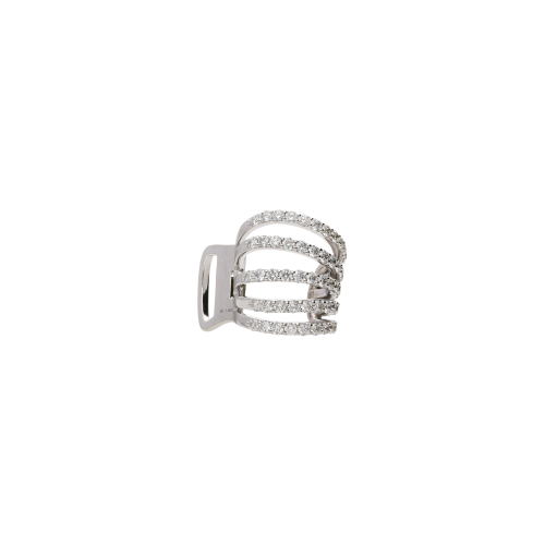 ORECCHINO SINGOLO EARCUFF IN ORO BIANCO E 5 FILE DI DIAMANTI - 276-15272