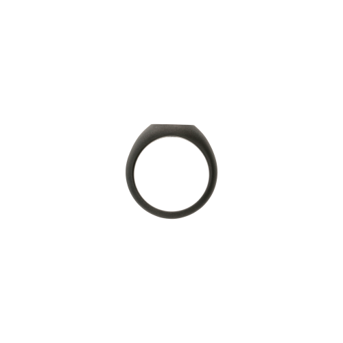 ANELLO TESTA TONDA IN TITANIO SABBIATO E PAVÉ DI DIAMANTI BLACK - MAN1DPADBK