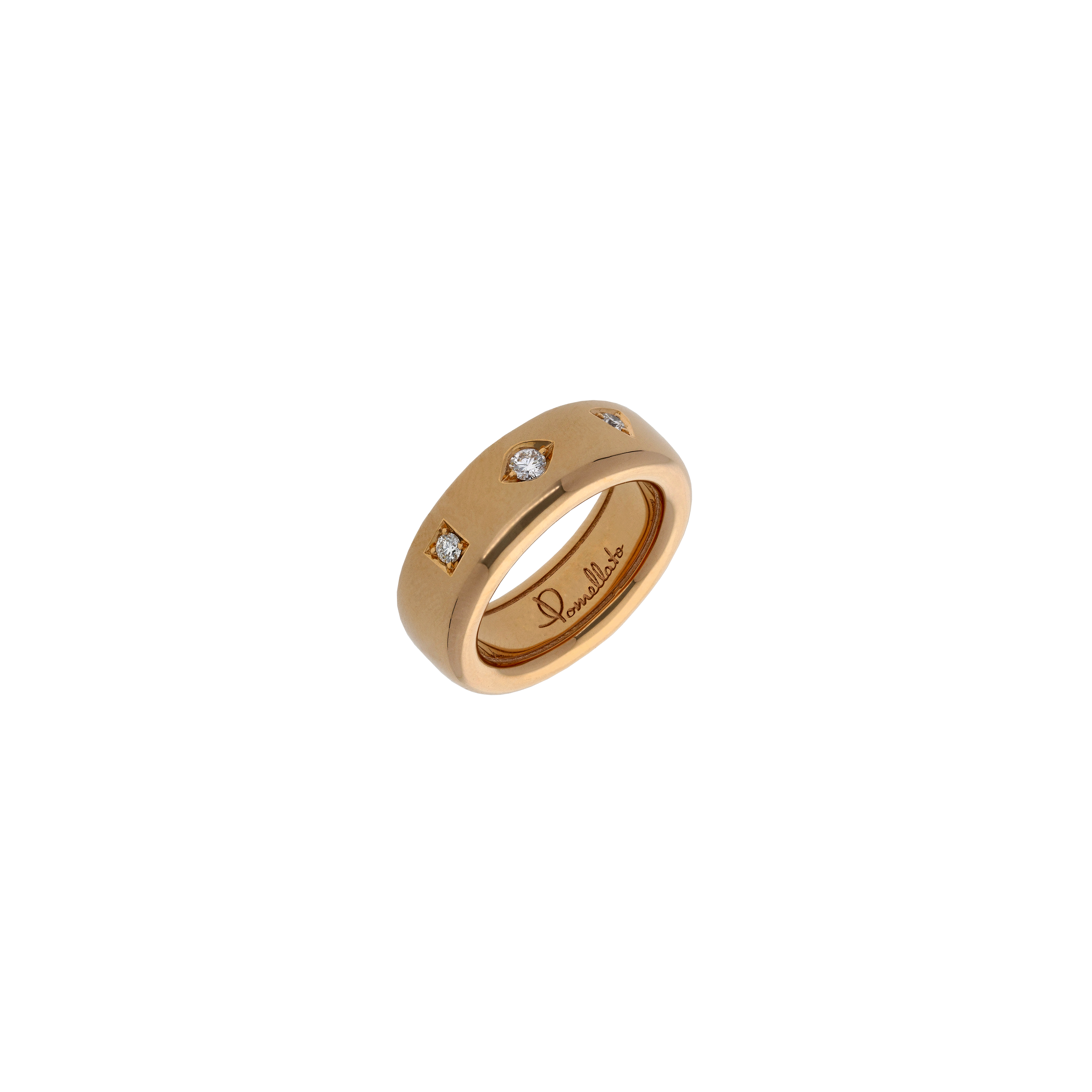 ANELLO ICONICA SLIM IN ORO ROSA E DIAMANTI - PAC4006O7000DB000