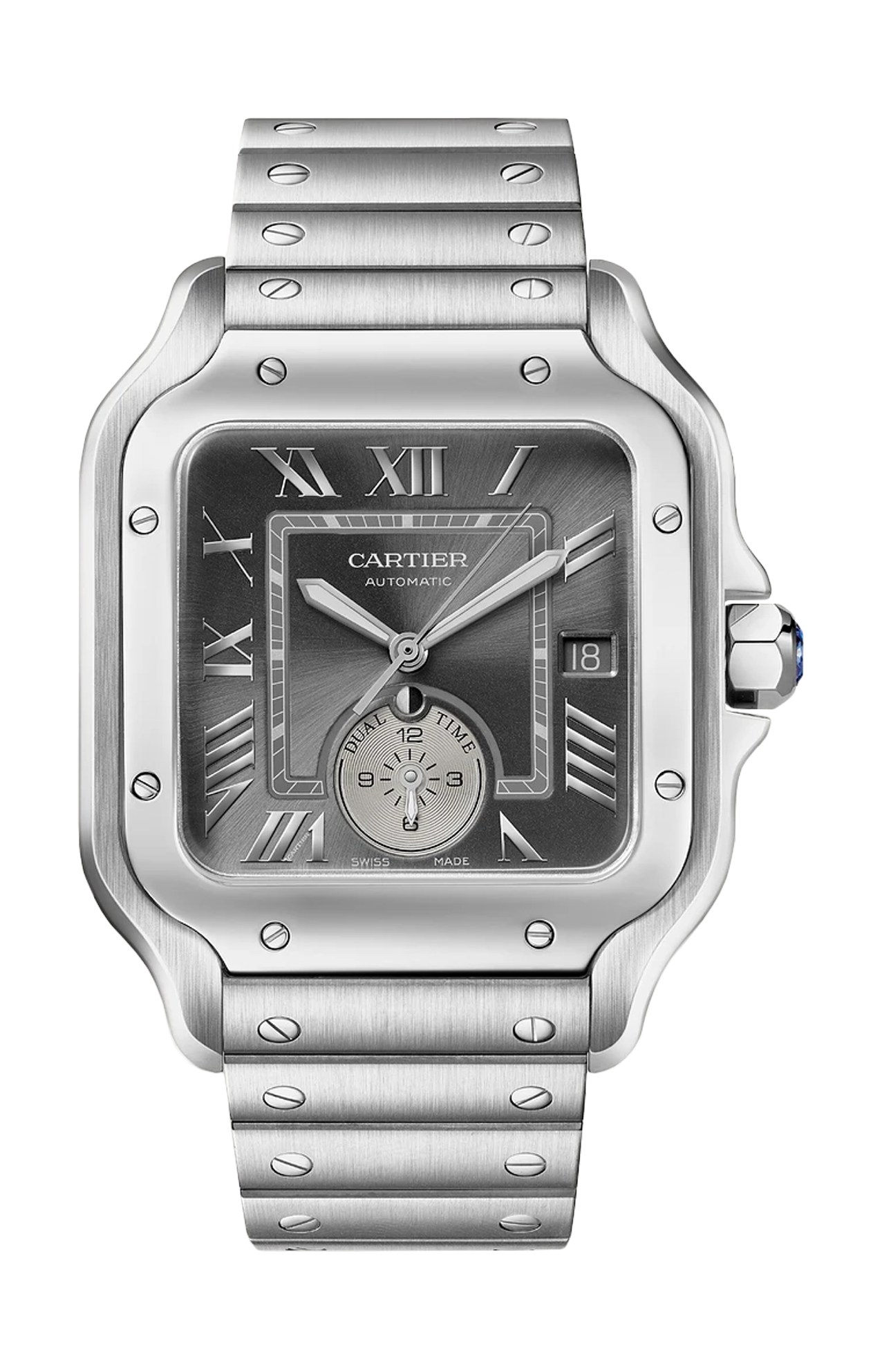 SANTOS DE CARTIER MODELLO GRANDE, ACCIAIO, AUTOMATICO - WSSA0076