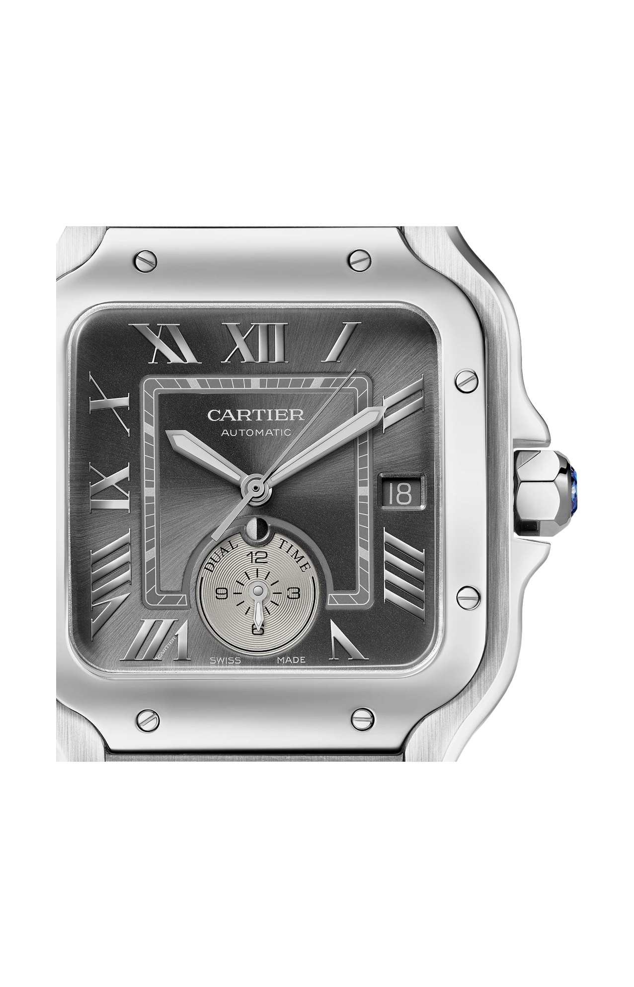 SANTOS DE CARTIER MODELLO GRANDE, ACCIAIO, AUTOMATICO - WSSA0076