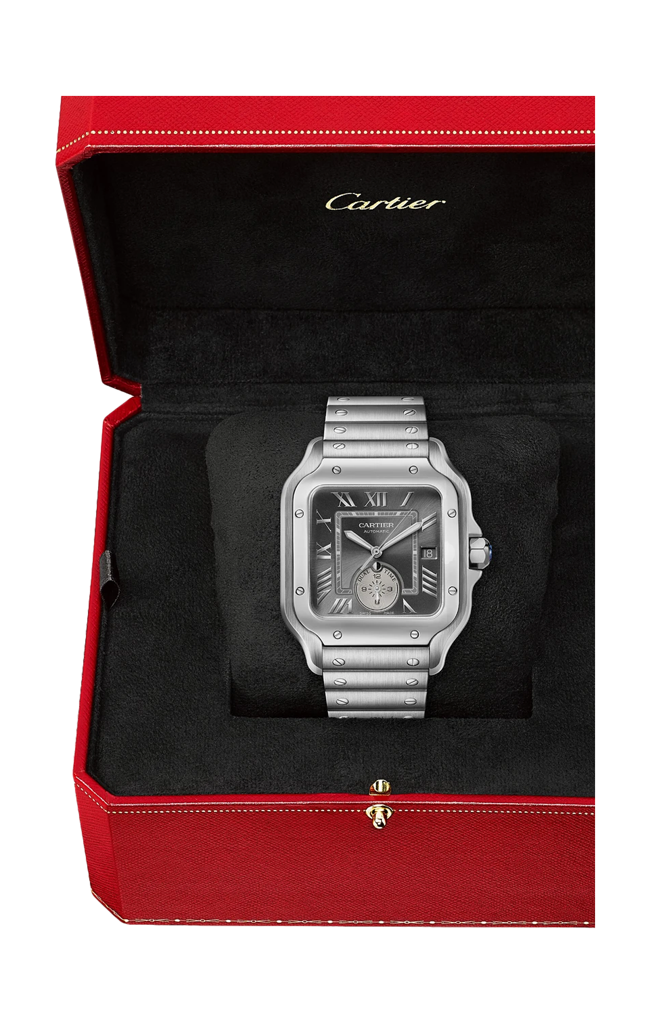 SANTOS DE CARTIER MODELLO GRANDE, ACCIAIO, AUTOMATICO - WSSA0076