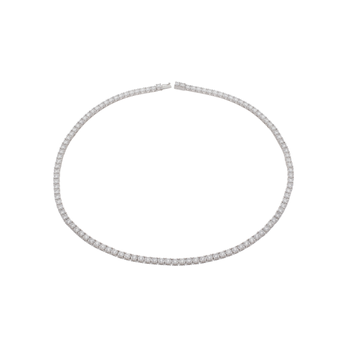 COLLANA GIROCOLLO TENNIS IN ORO BIANCO E DIAMANTI - 171-2478-10-40