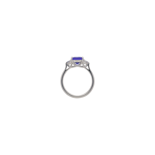 ANELLO IN ORO BIANCO CON TANZANITE E E DIAMANTI - 000-5538NS