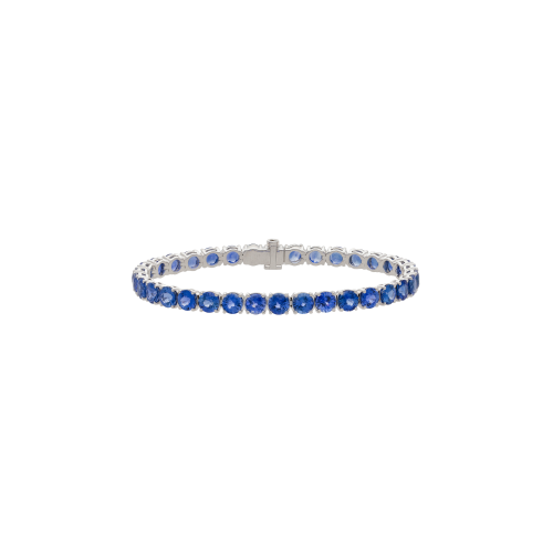 BRACCIALE TENNIS IN ORO BIANCO E ZAFFIRI BLU - 171-2950