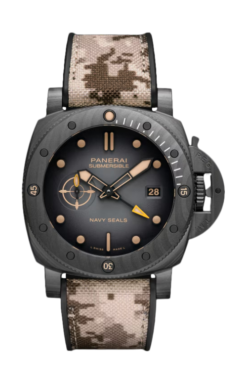 SUBMERSIBLE QUARANTAQUATTRO GMT NAVY SEALS CARBOTECH™ - PAM01513