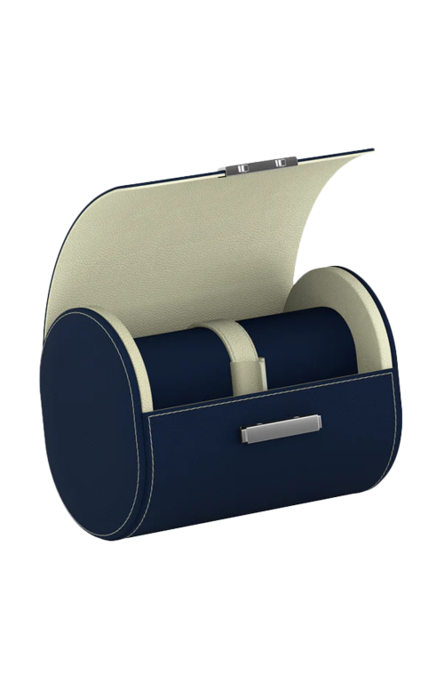 Accedi alla scheda di Scatola Del Tempo POCHETTE 2 ASTUCCIO PER OROLOGI IN PELLE BLU NOTTE/CREMA