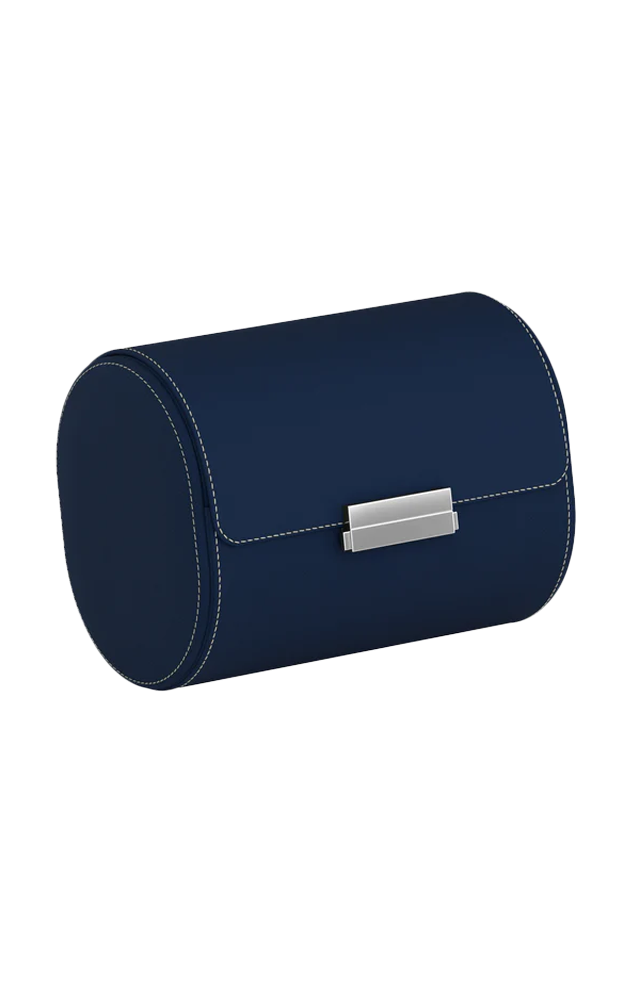 POCHETTE 2 ASTUCCIO PER OROLOGI IN PELLE BLU NOTTE/CREMA