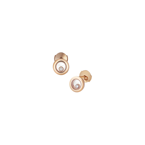 CHOPARD - ORECCHINI HAPPY DIAMONDS ICONS, ORO ROSA ETICO, DIAMANTI - 83A017-5001