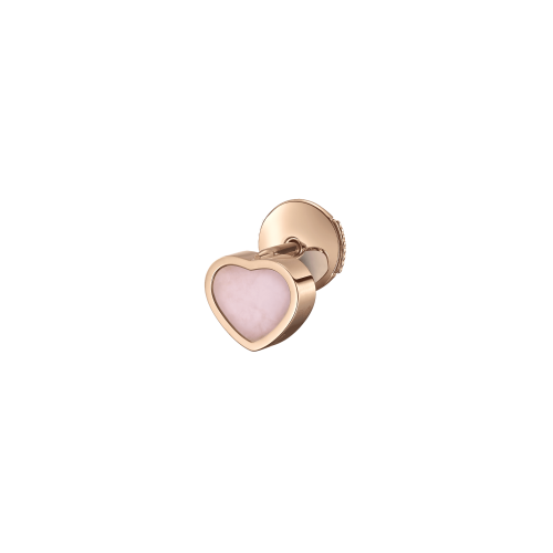 CHOPARD - ORECCHINO SINGOLO MY HAPPY HEARTS IN ORO ROSA ETICO, OPALE ROSA - 83A086-5622